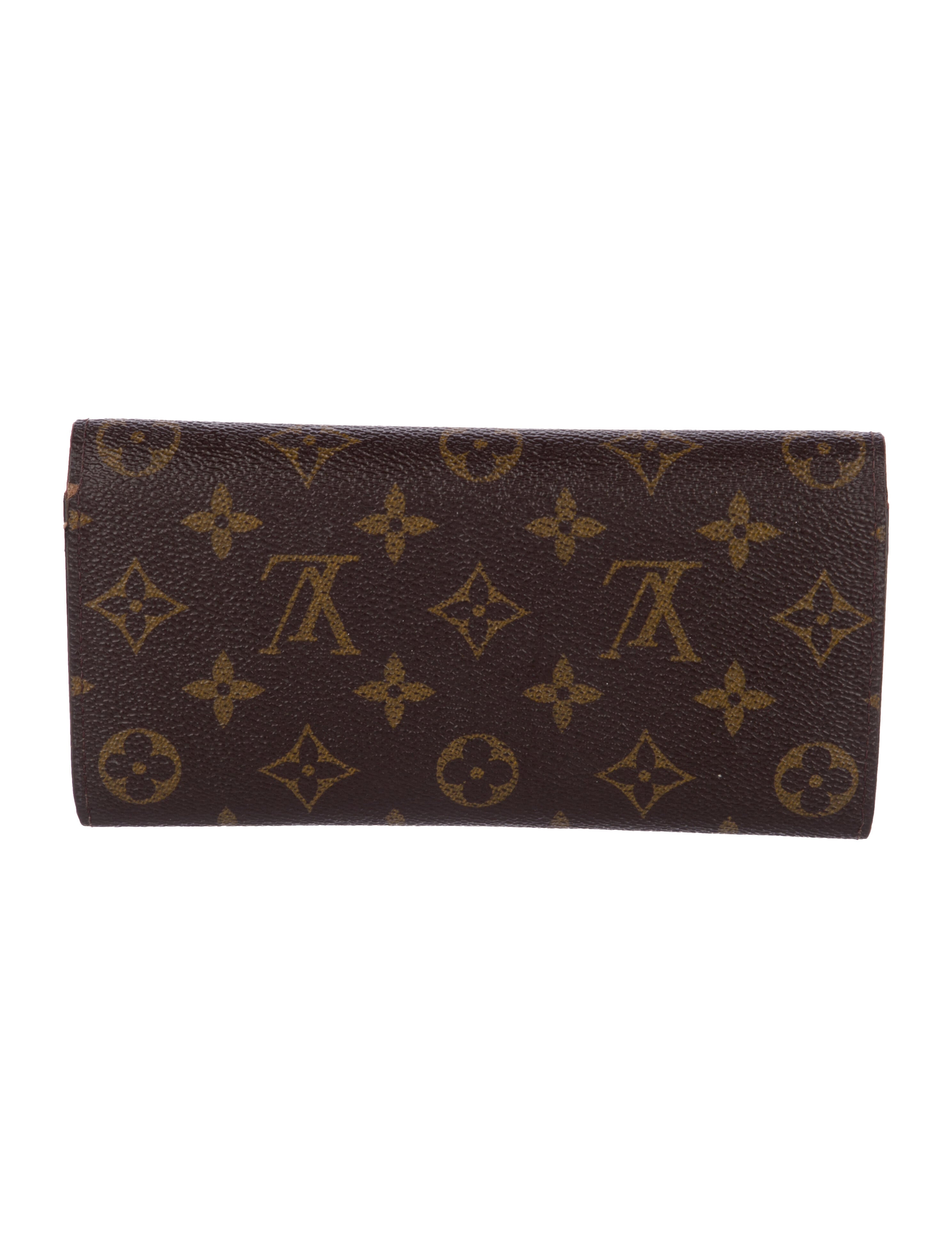 Louis Vuitton LV Monogram Coated Canvas Emilie Wallet