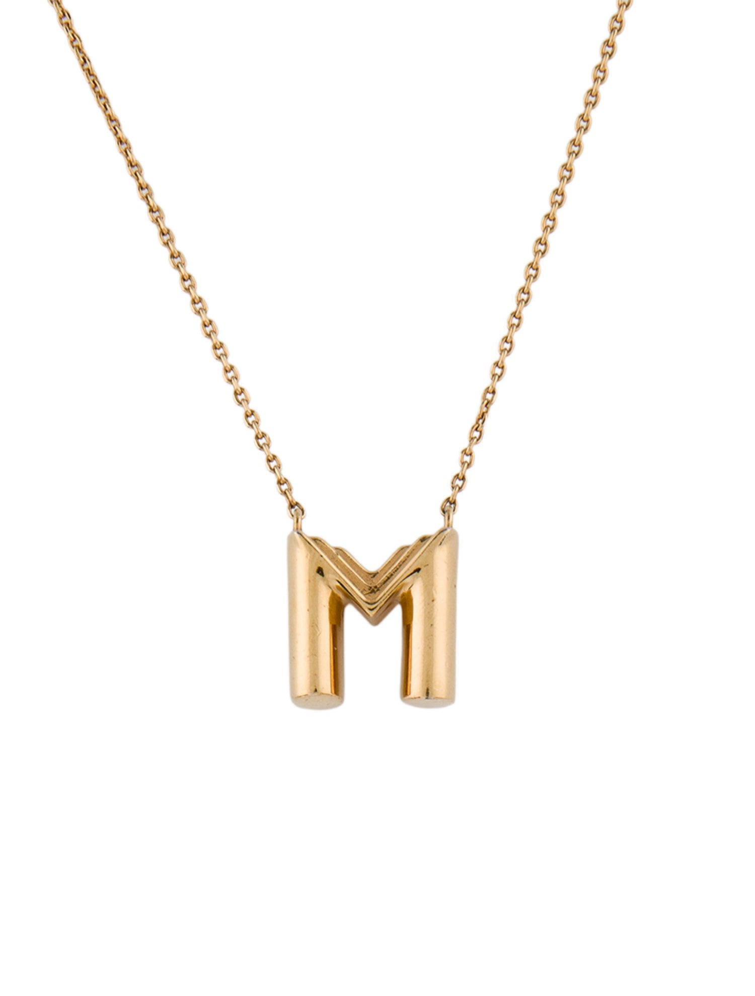 Louis Vuitton LV & Me Letter M Pendant Necklace