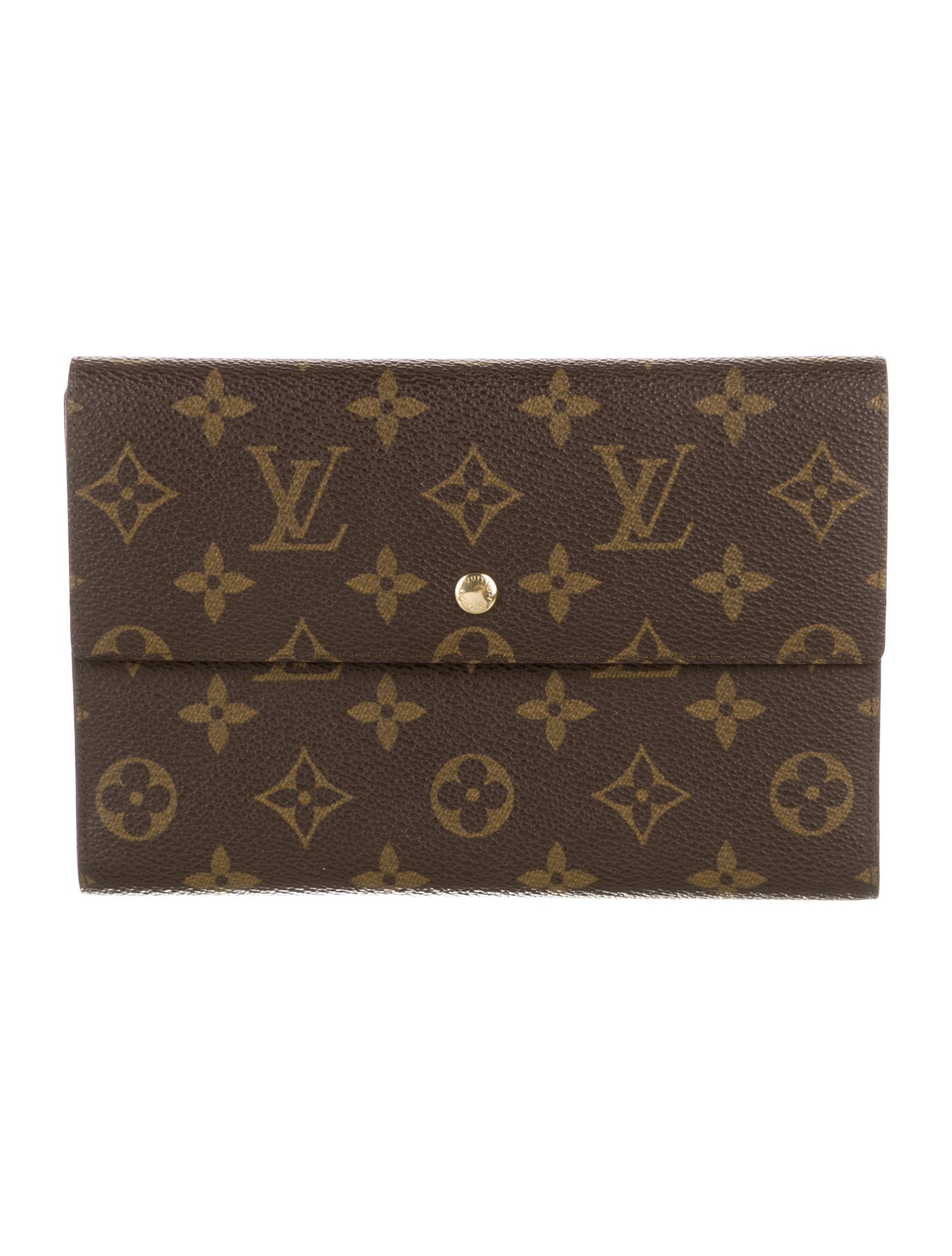 Louis Vuitton LV Monogram Coated Canvas Sarah Wallet