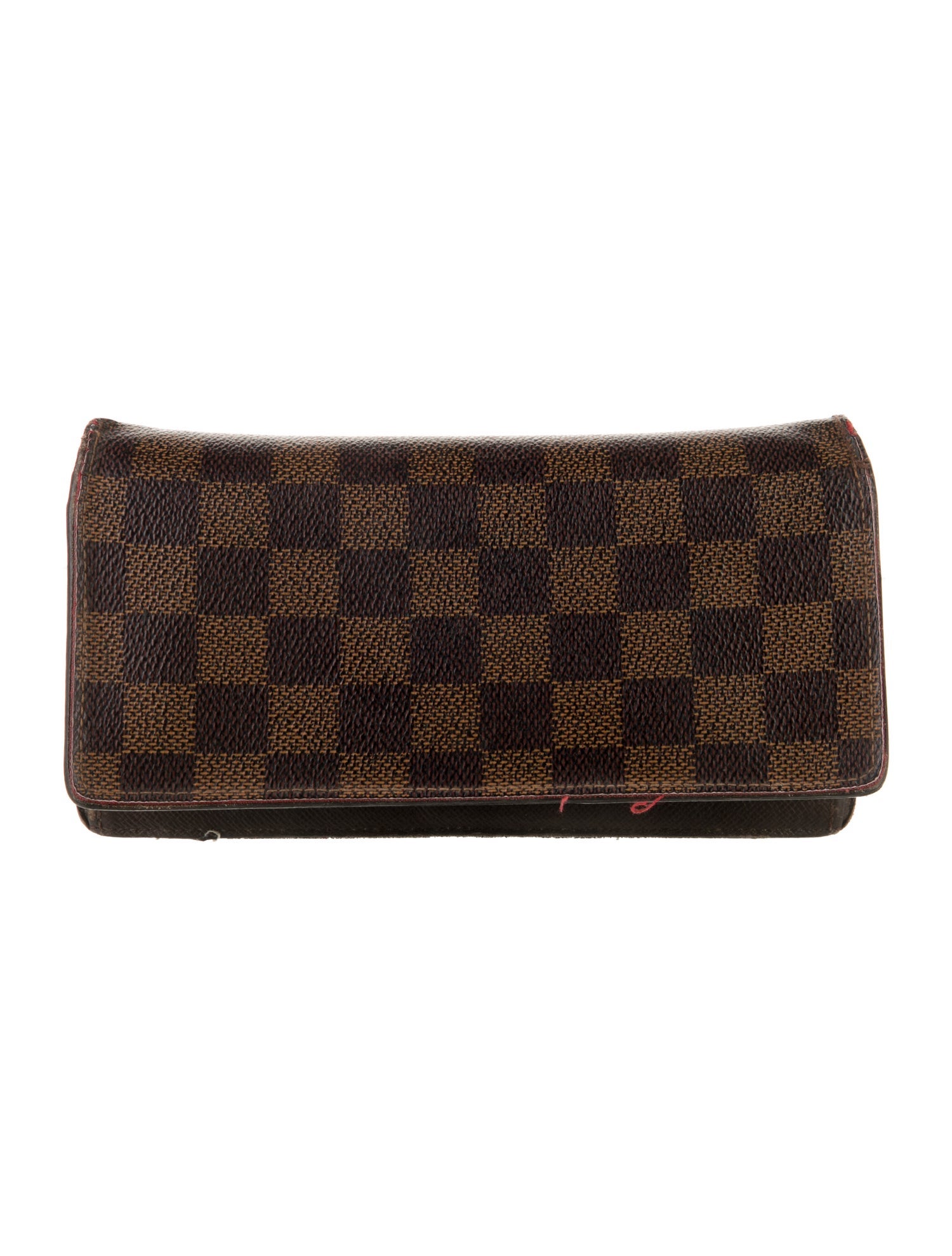 Louis Vuitton Damier Ebene Pattern Coated Canvas Brazza Wallet