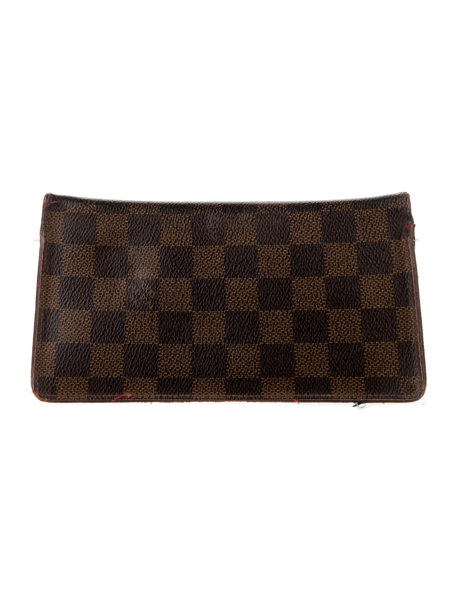 Louis Vuitton Damier Ebene Pattern Coated Canvas Brazza Wallet
