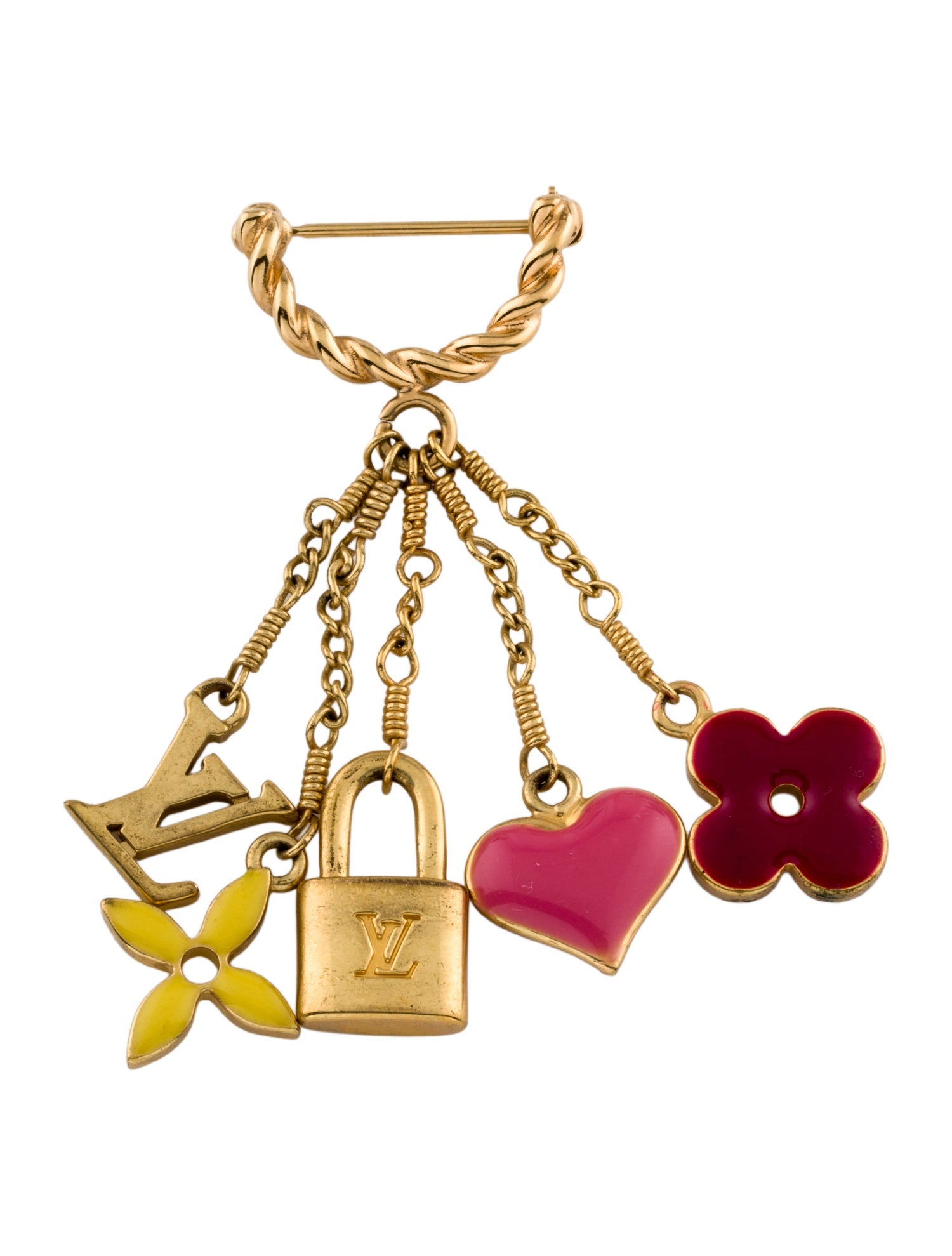 Louis Vuitton Enamel Sweet Monogram Brooch