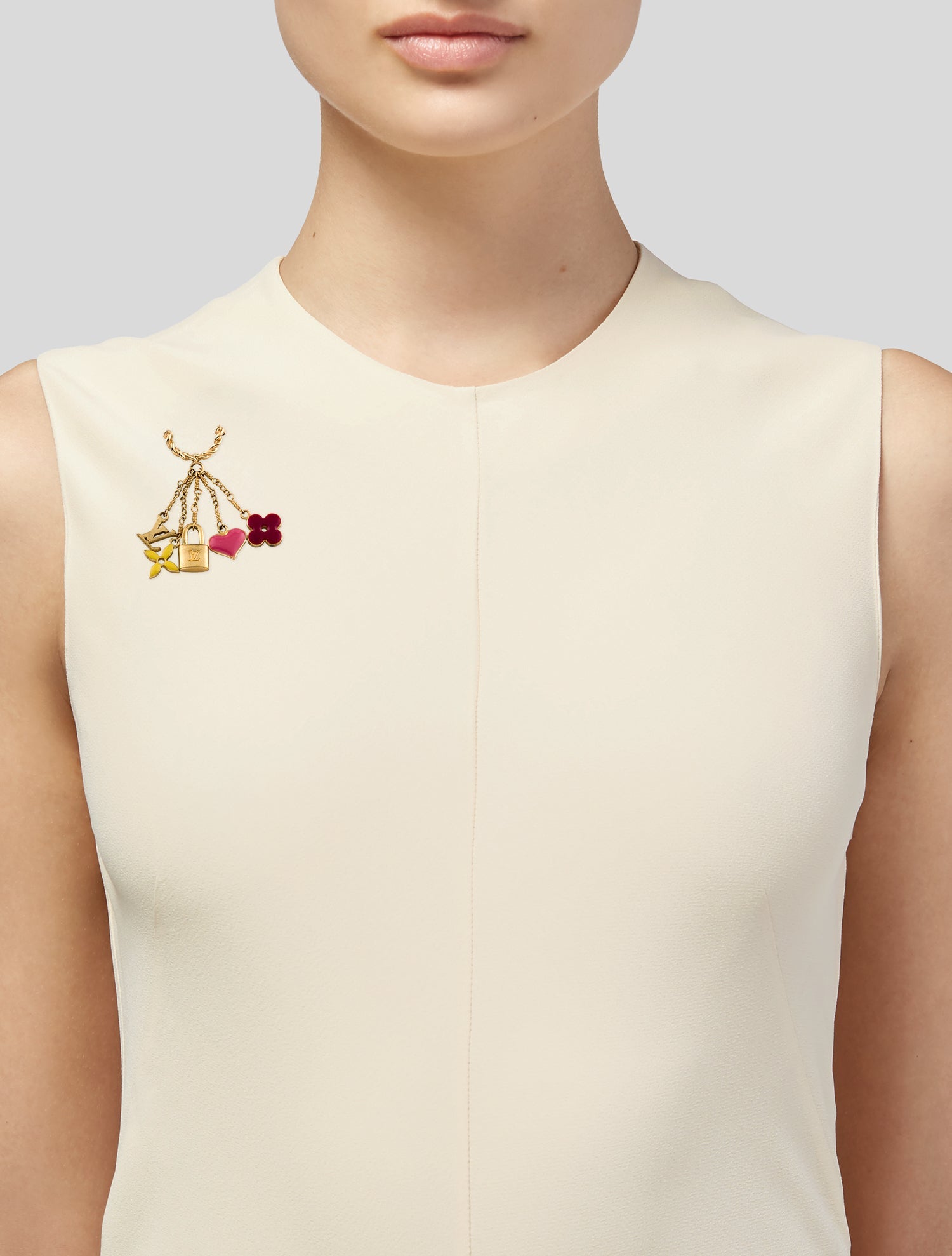 Louis Vuitton Enamel Sweet Monogram Brooch