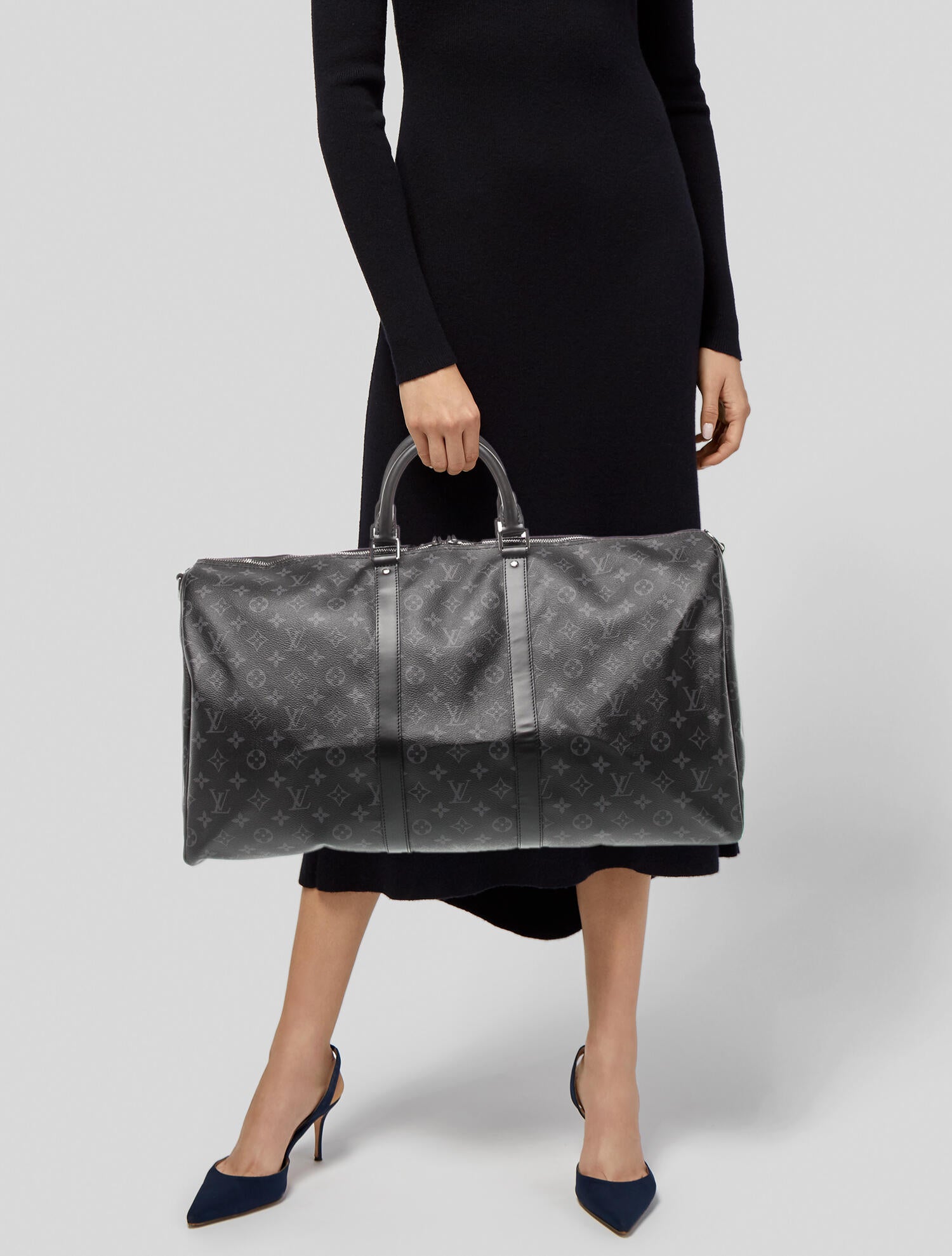 Louis Vuitton Monogram Eclipse Keepall Bandouliere 55