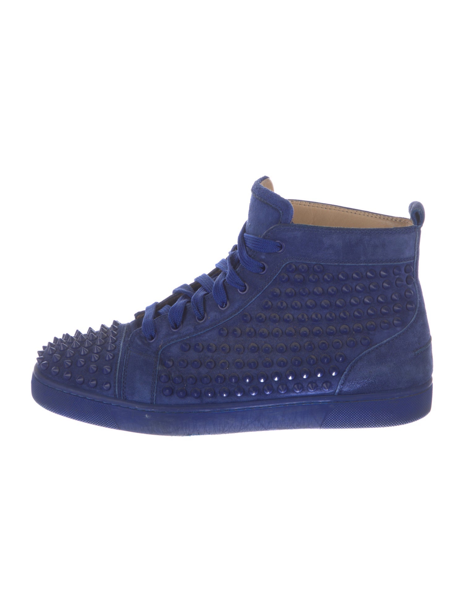 Christian Louboutin Leather Leather Trim Embellishment Sneakers