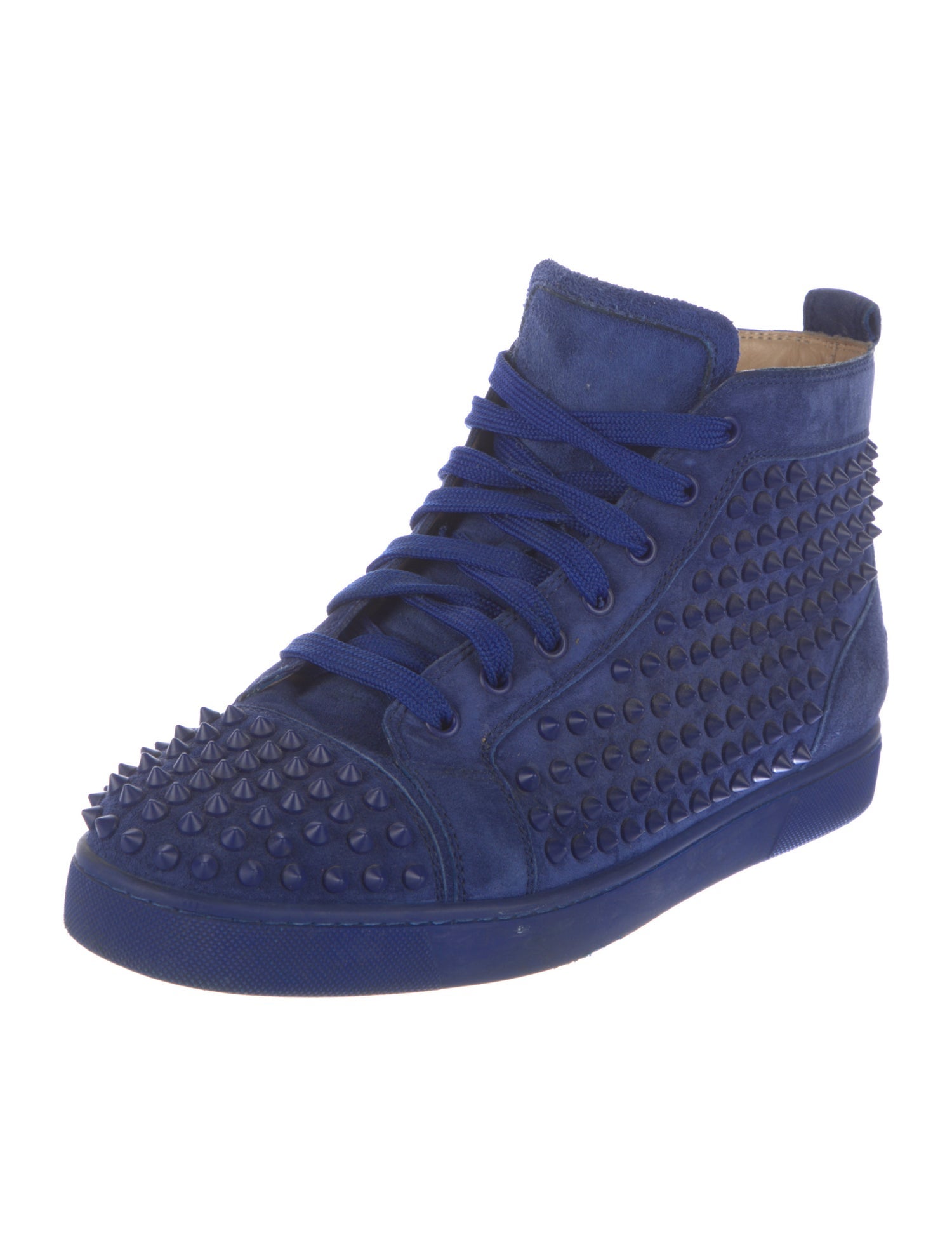 Christian Louboutin Leather Leather Trim Embellishment Sneakers