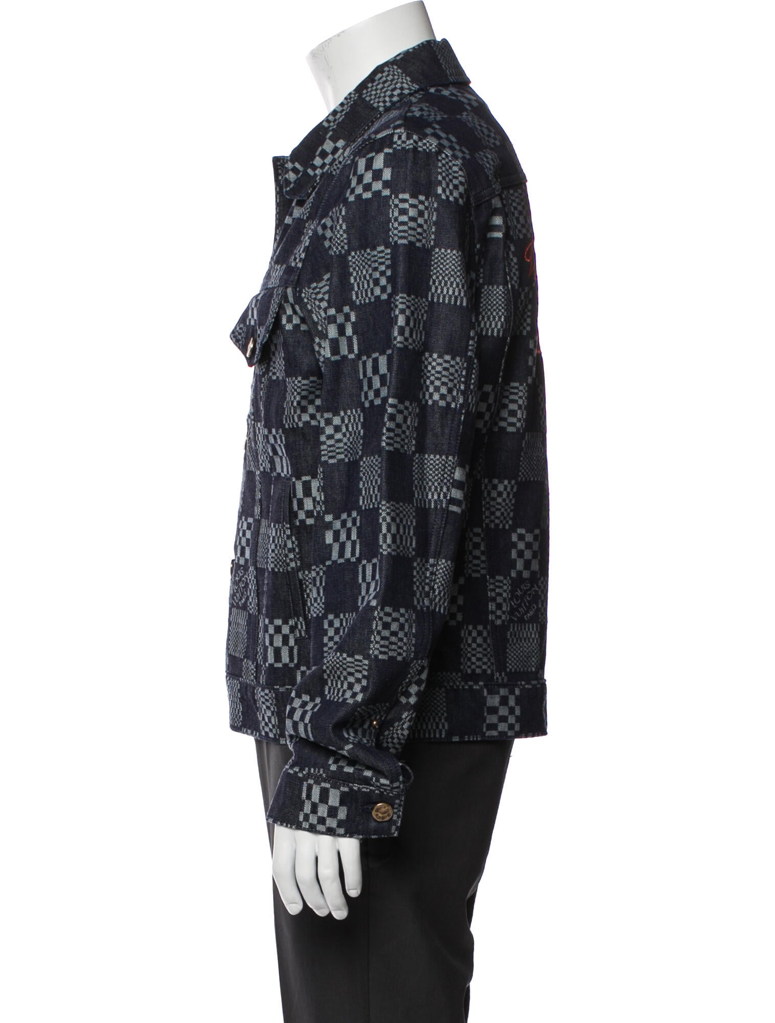 Louis Vuitton 2023 Damier Print Denim Jacket w/ Tags