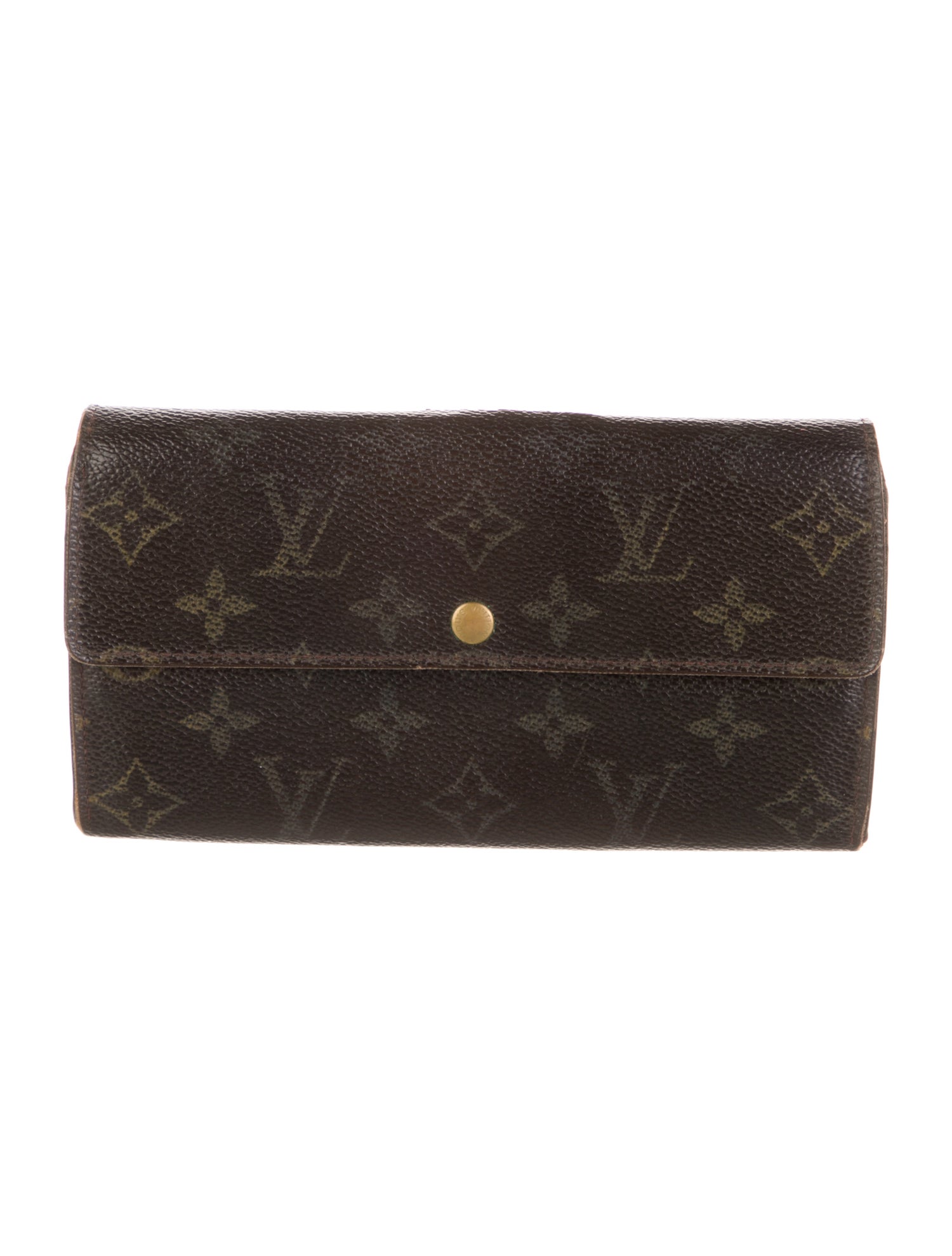 Louis Vuitton LV Monogram Coated Canvas Sarah Wallet