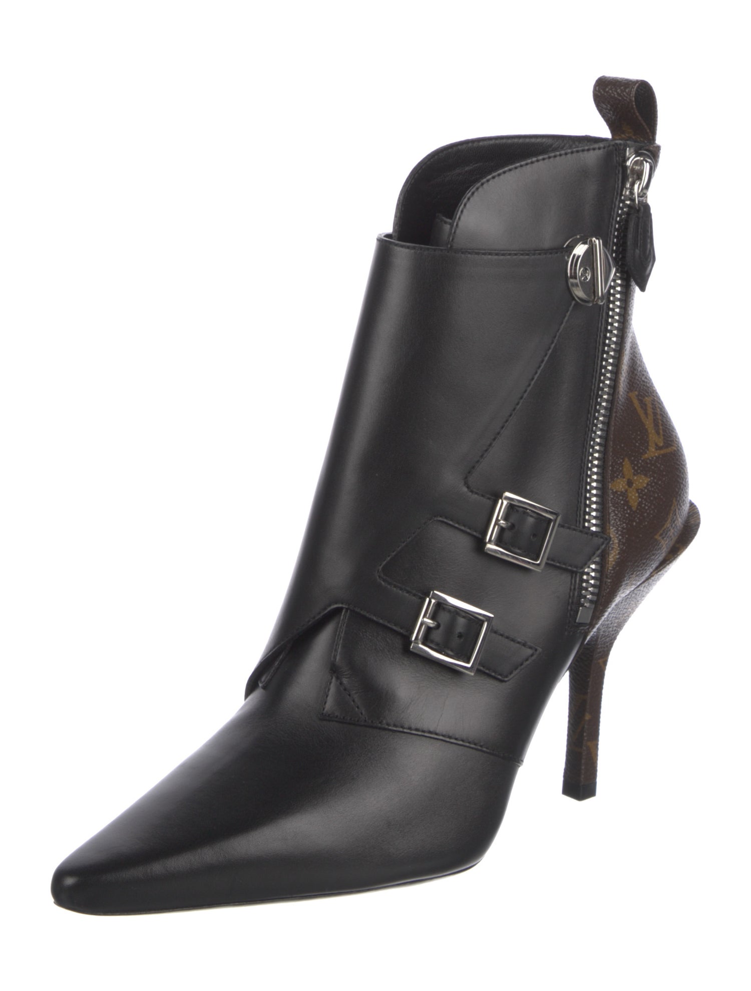 Louis Vuitton LV Monogram Leather Lace-Up Boots