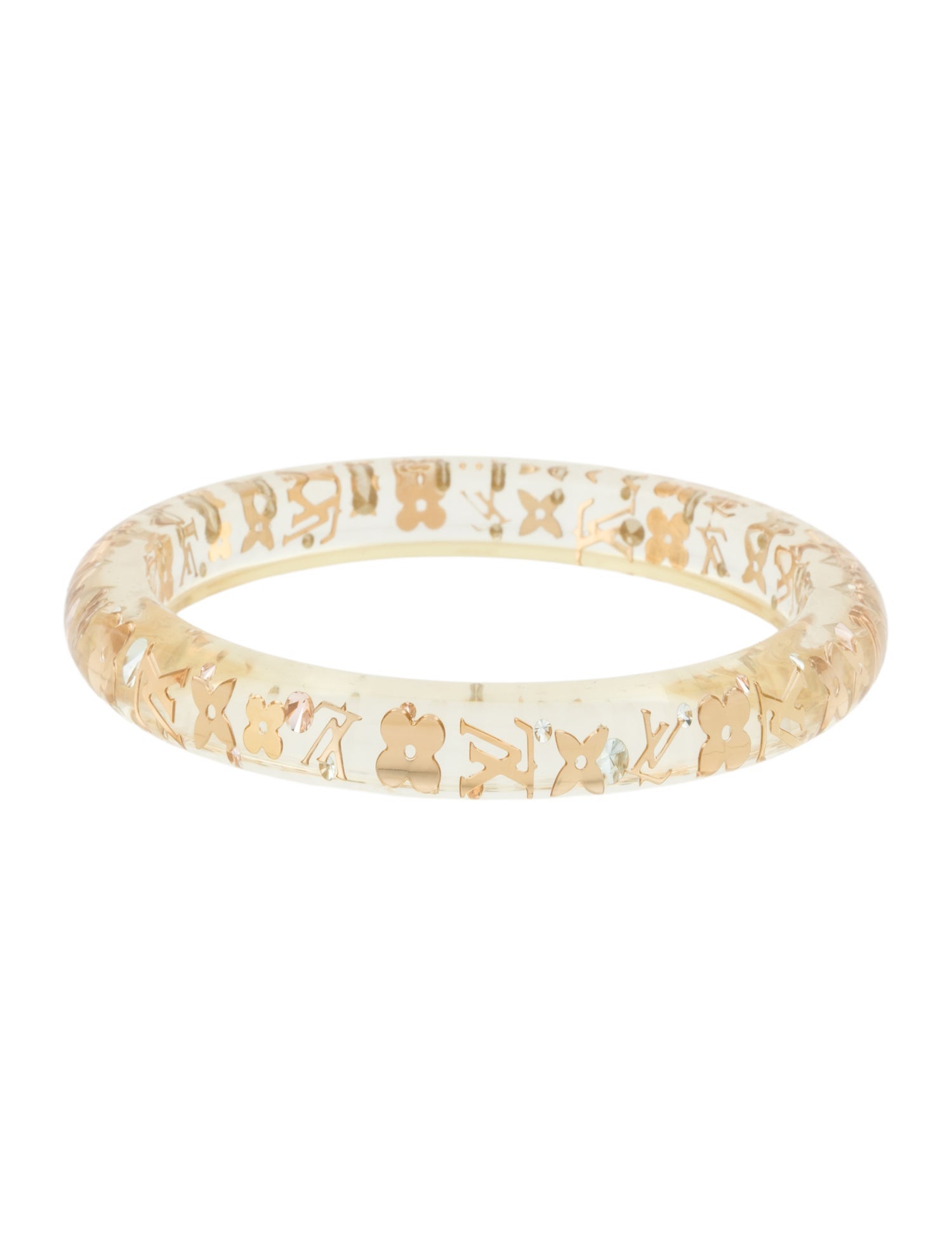 Louis Vuitton Resin & Crystal Inclusion Bangle Bracelet