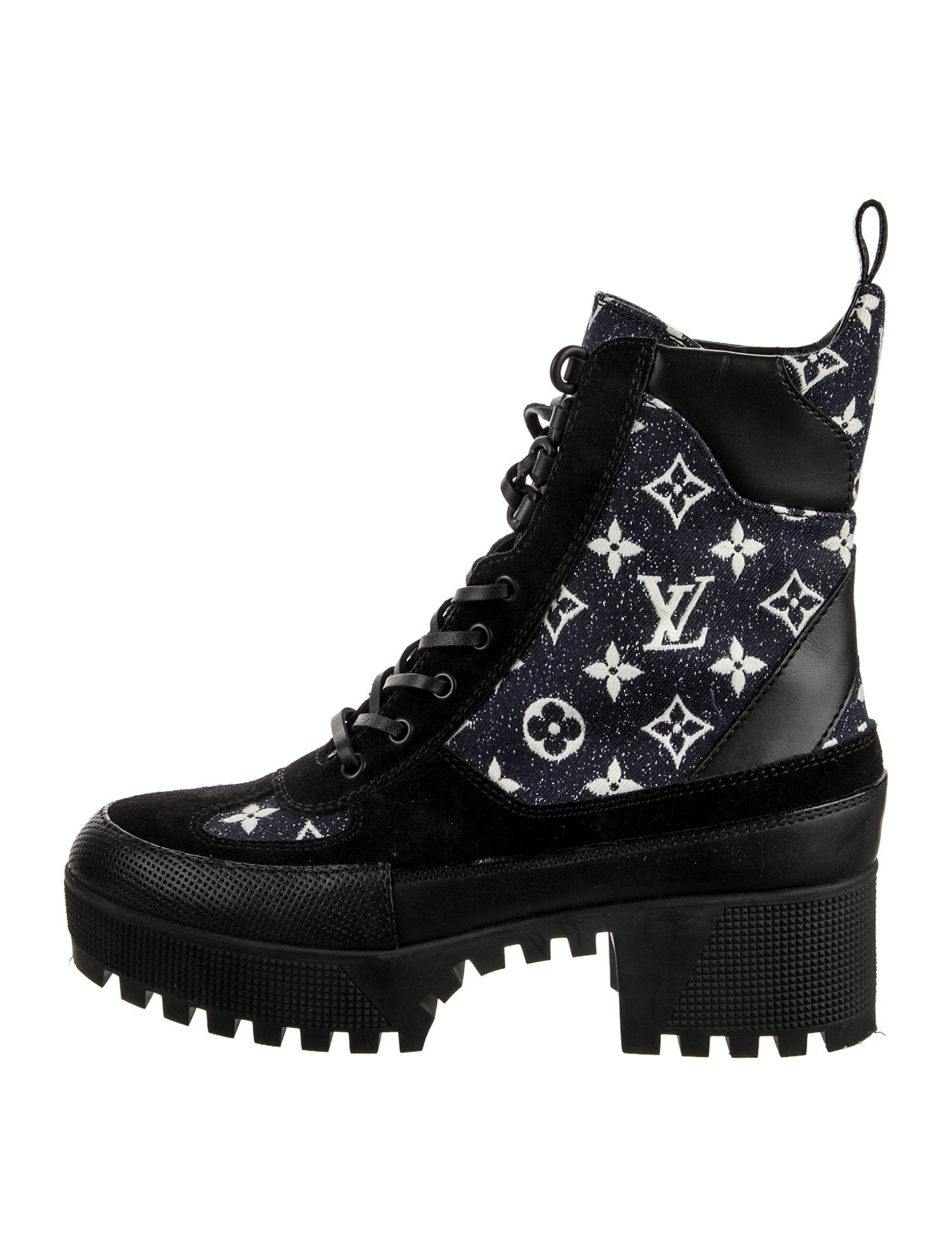 Louis Vuitton LV Monogram Canvas Combat Boots