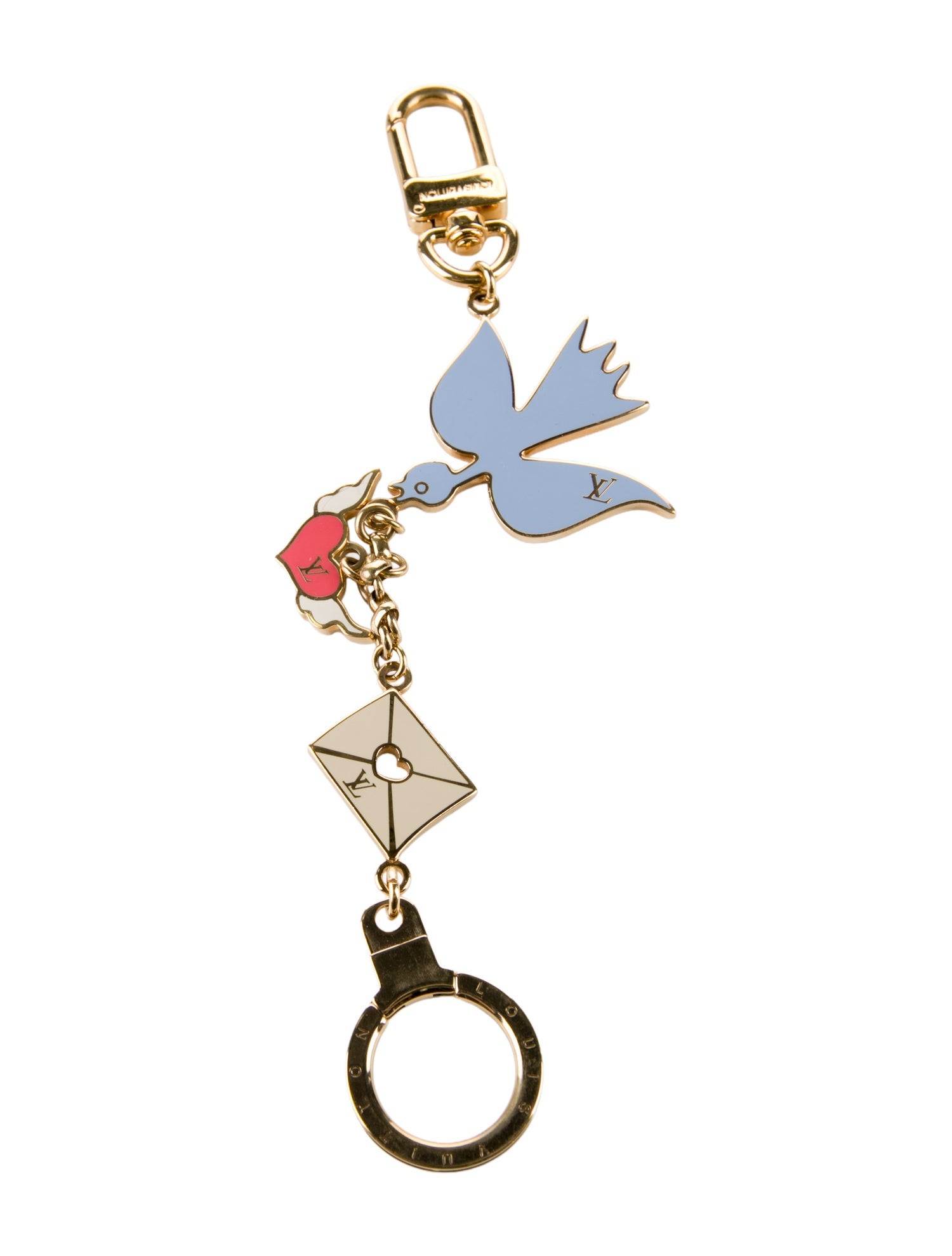 Louis Vuitton Love Birds Key Chain & Bag Charm