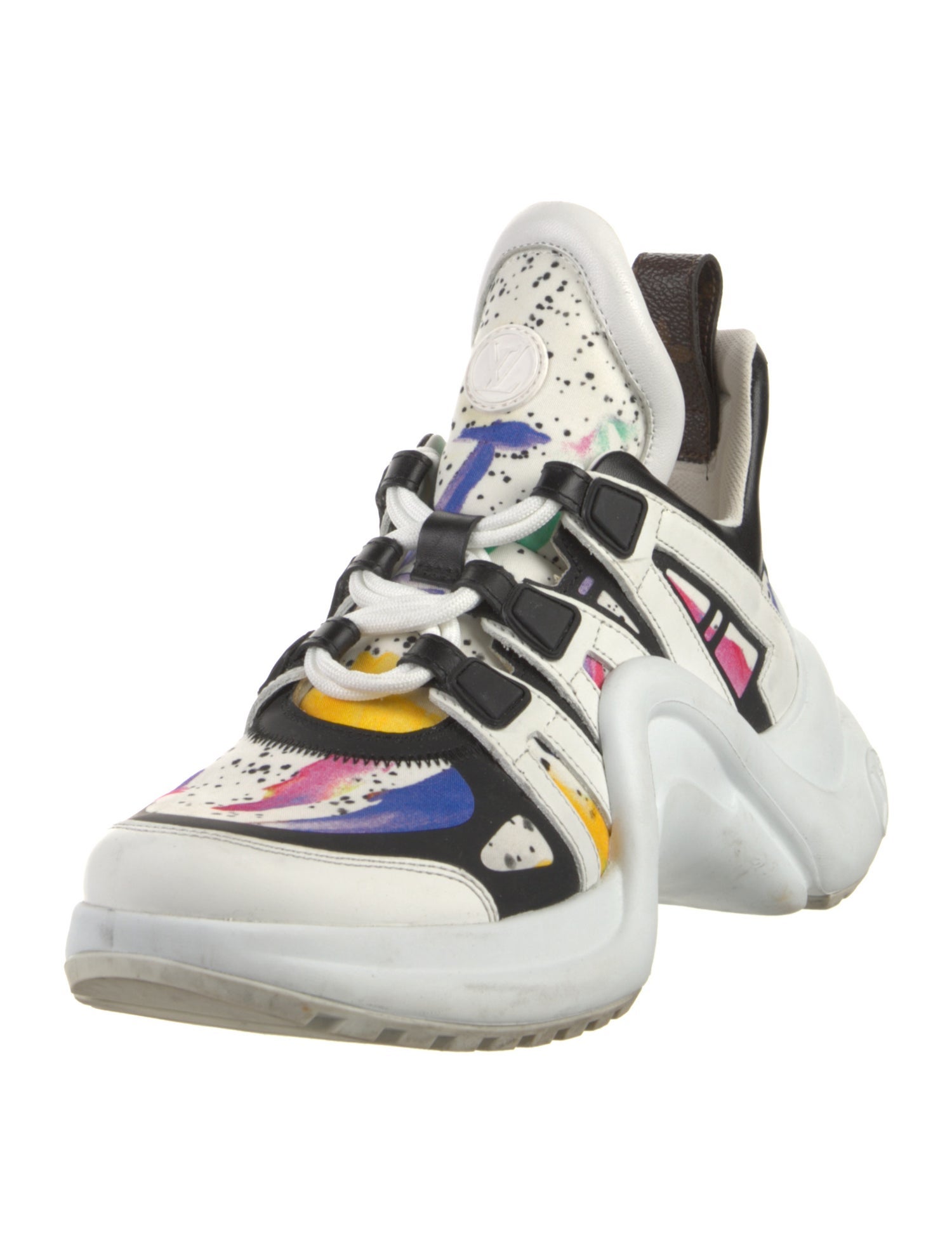 Louis Vuitton Monogram Pattern Leather Chunky Sneakers