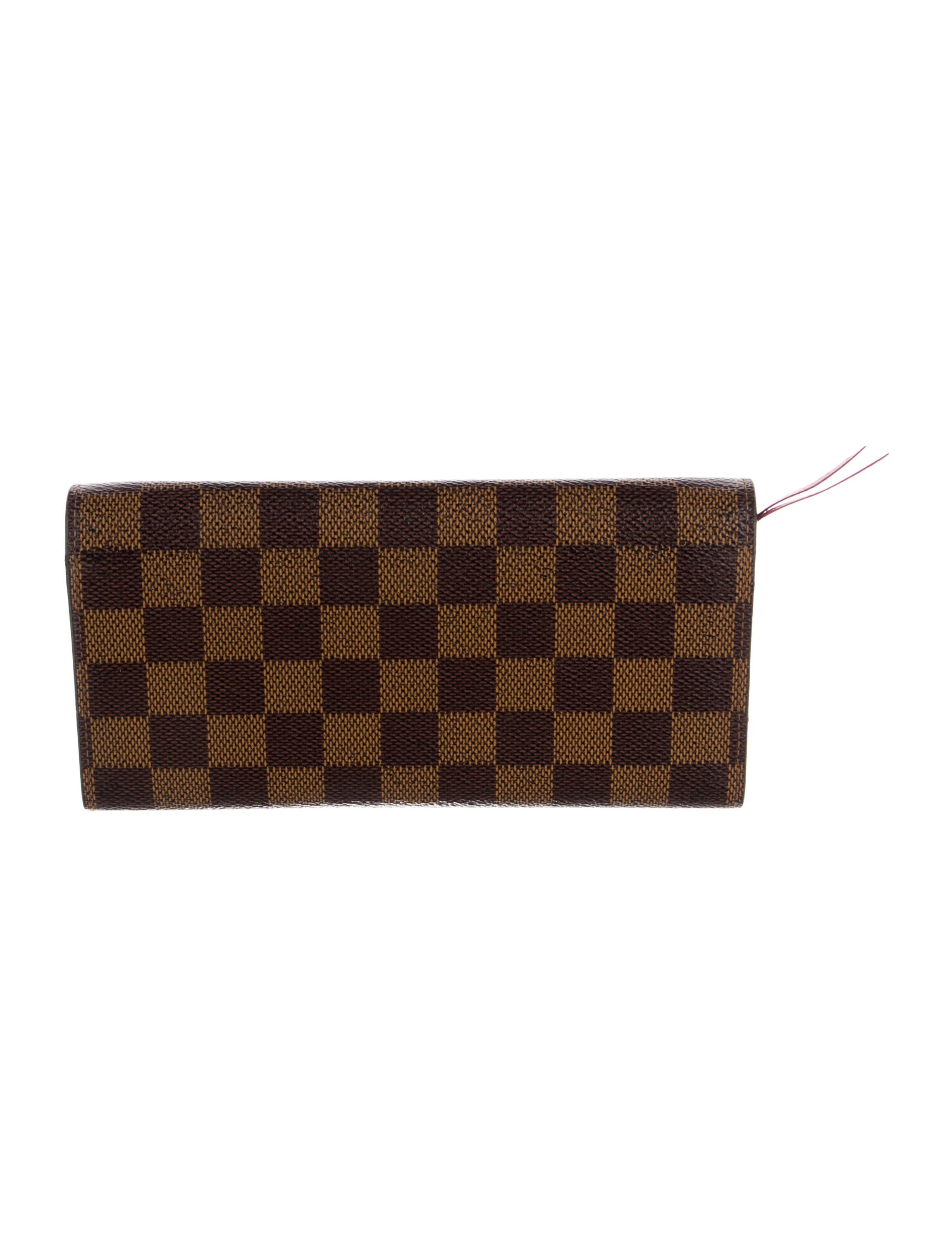 Louis Vuitton 2014 Damier Ebene Pattern Emilie Wallet