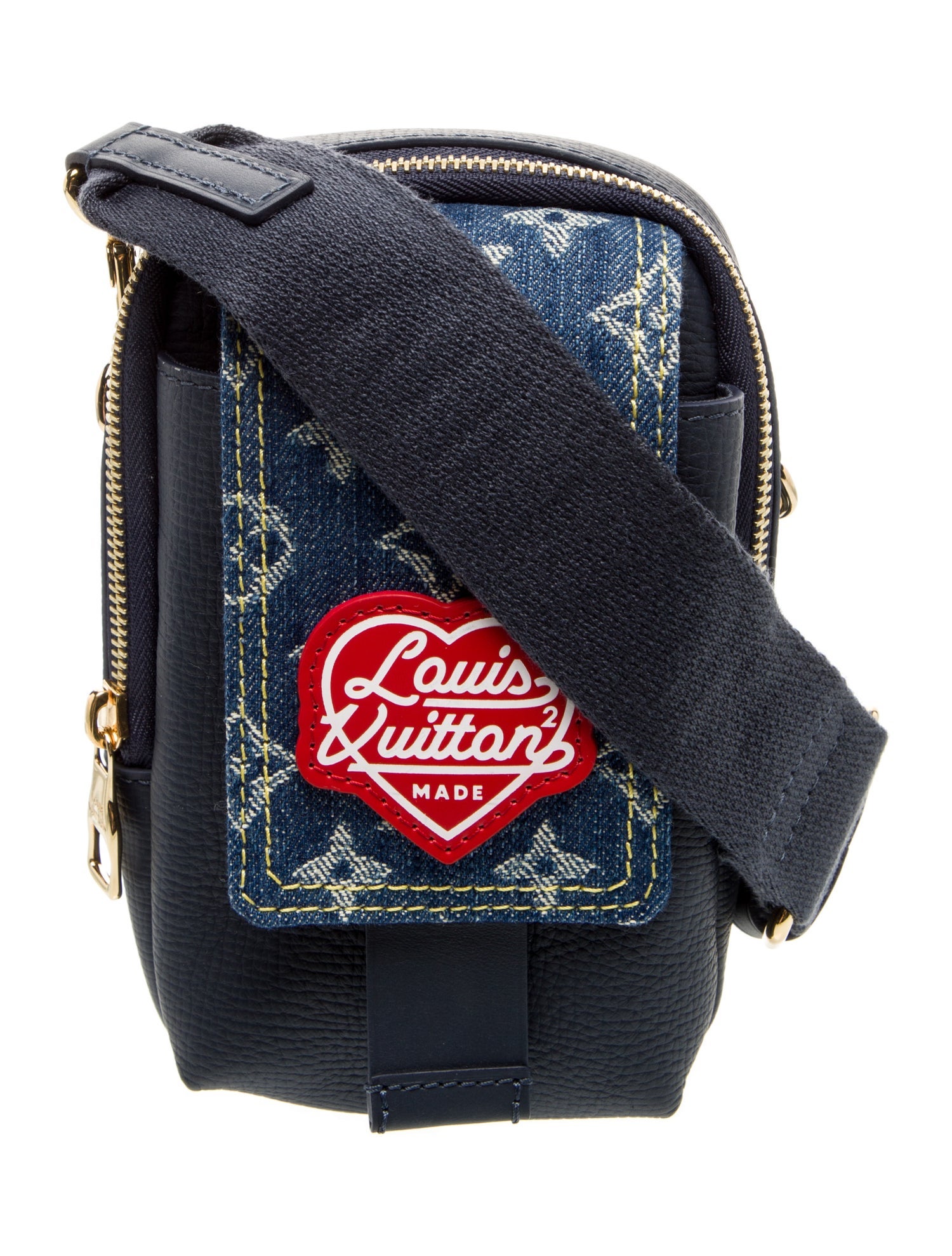 Louis Vuitton x Nigo LV Monogram Monogram Denim Flat Double Phone Pouch Mini