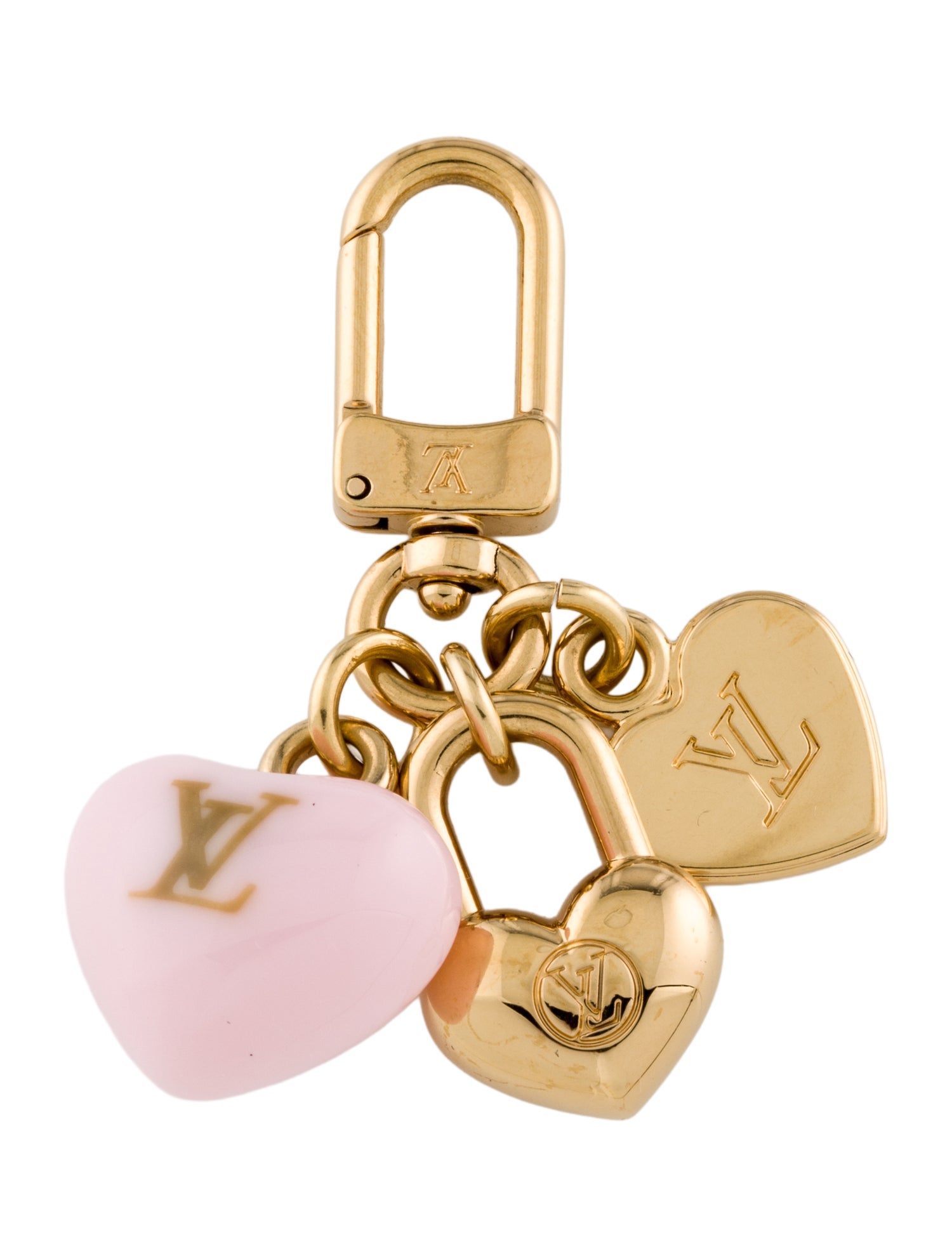 Louis Vuitton 2024 Micro Charms LV Heart Key Holder w/ Tags