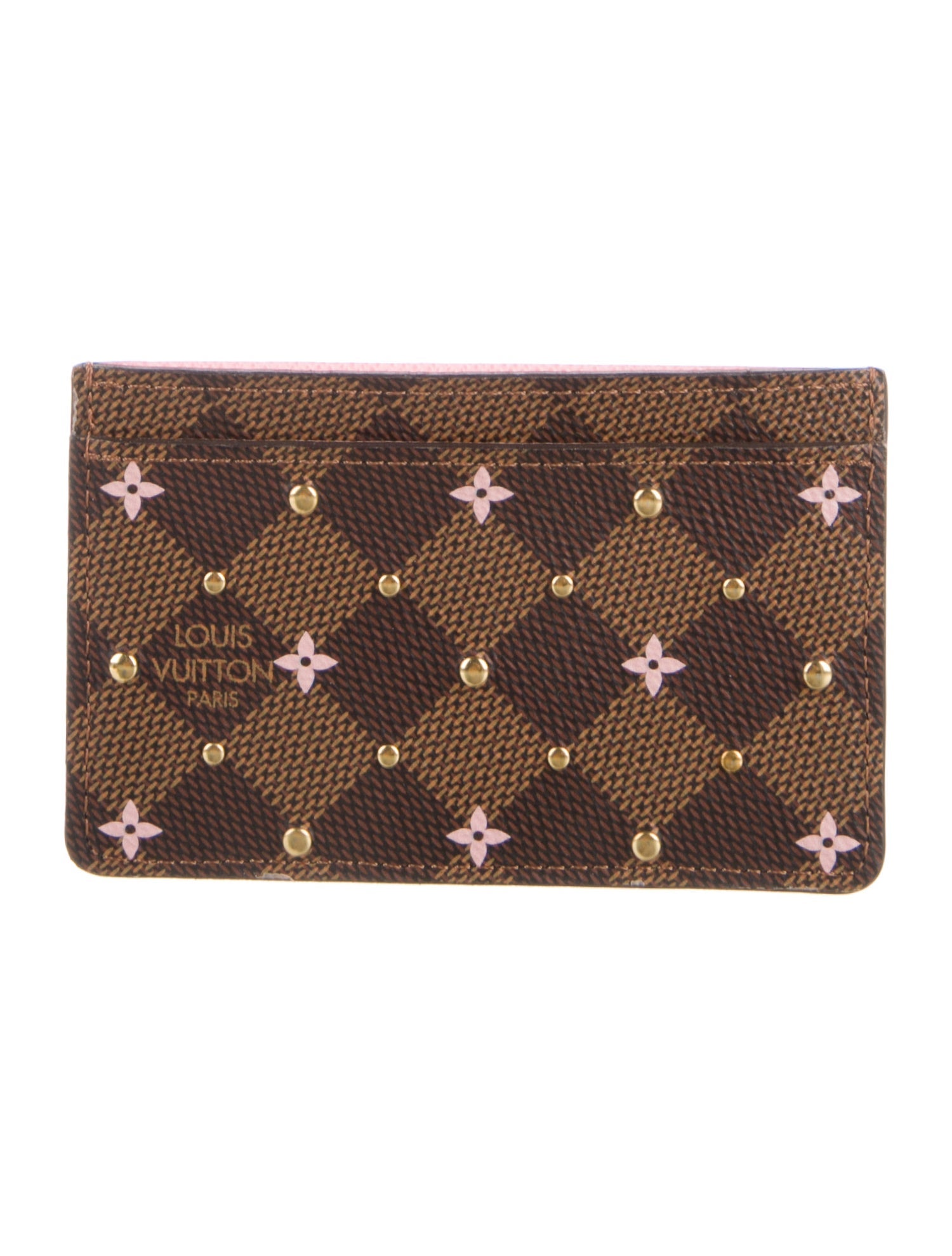 Louis Vuitton Damier Ebene Pattern Coated Canvas Card Case