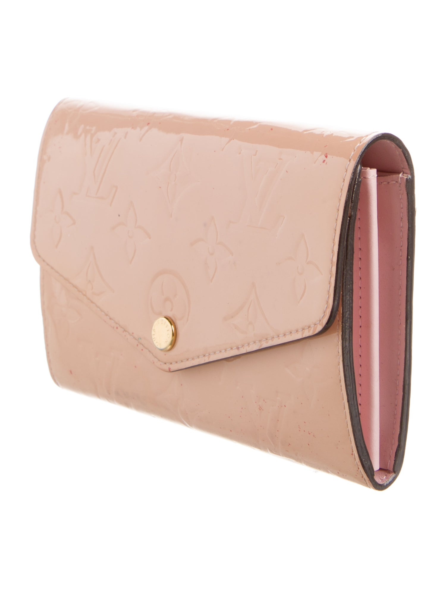 Louis Vuitton 2015 Monogram Vernis Sarah Compact Wallet