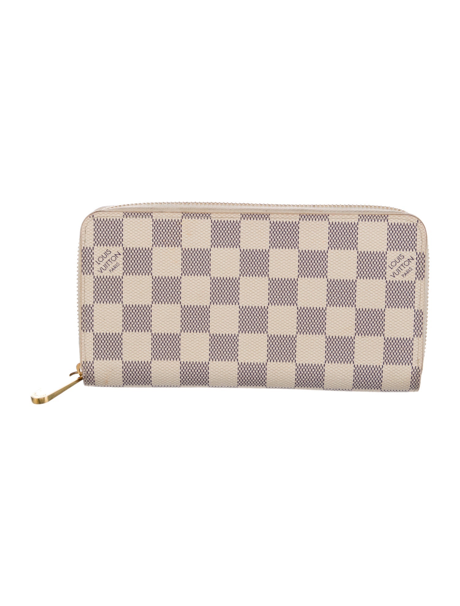 Louis Vuitton Damier Azur Pattern Coated Canvas Zippy Wallet