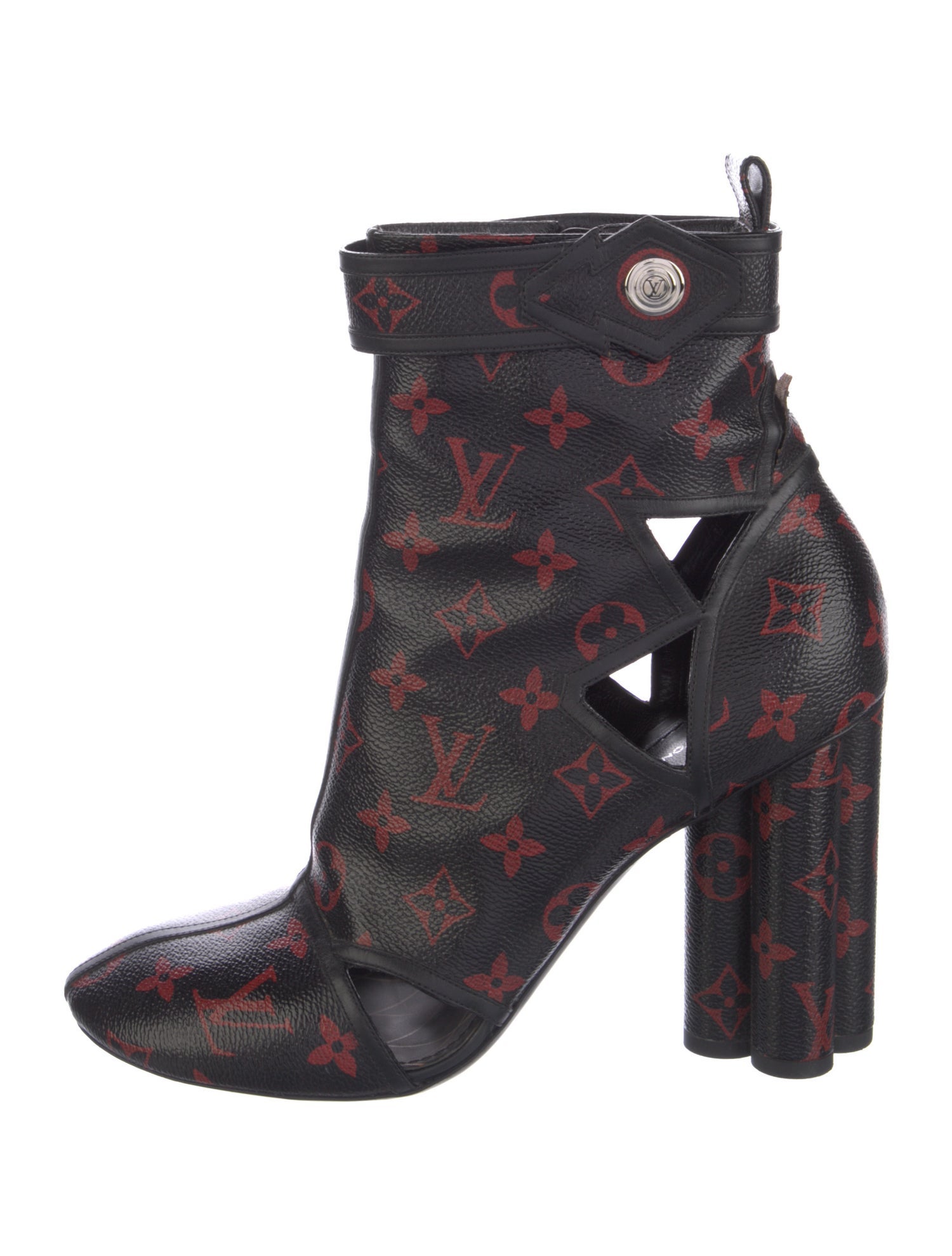 Louis Vuitton LV Monogram Cutout Accent Boots