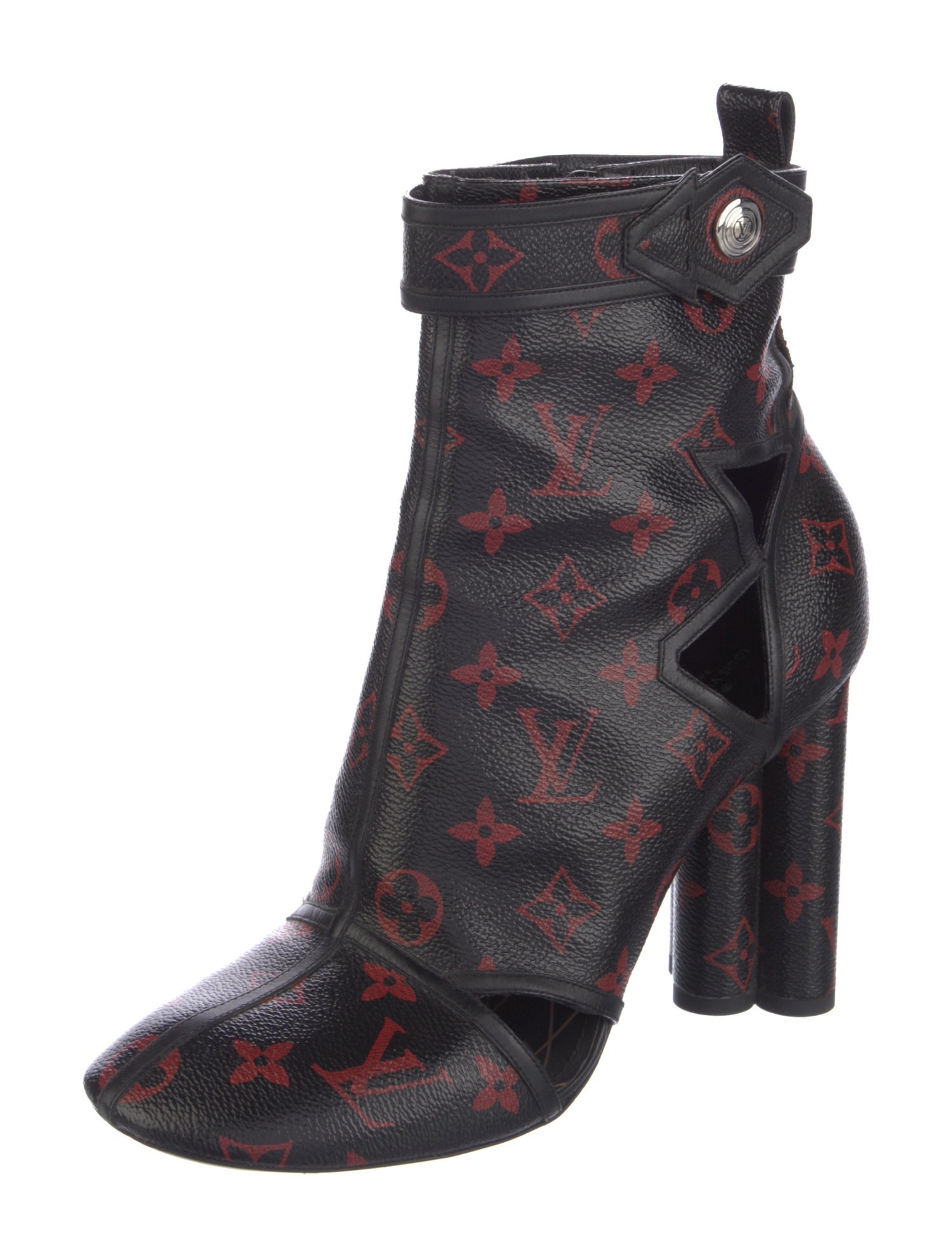 Louis Vuitton LV Monogram Cutout Accent Boots