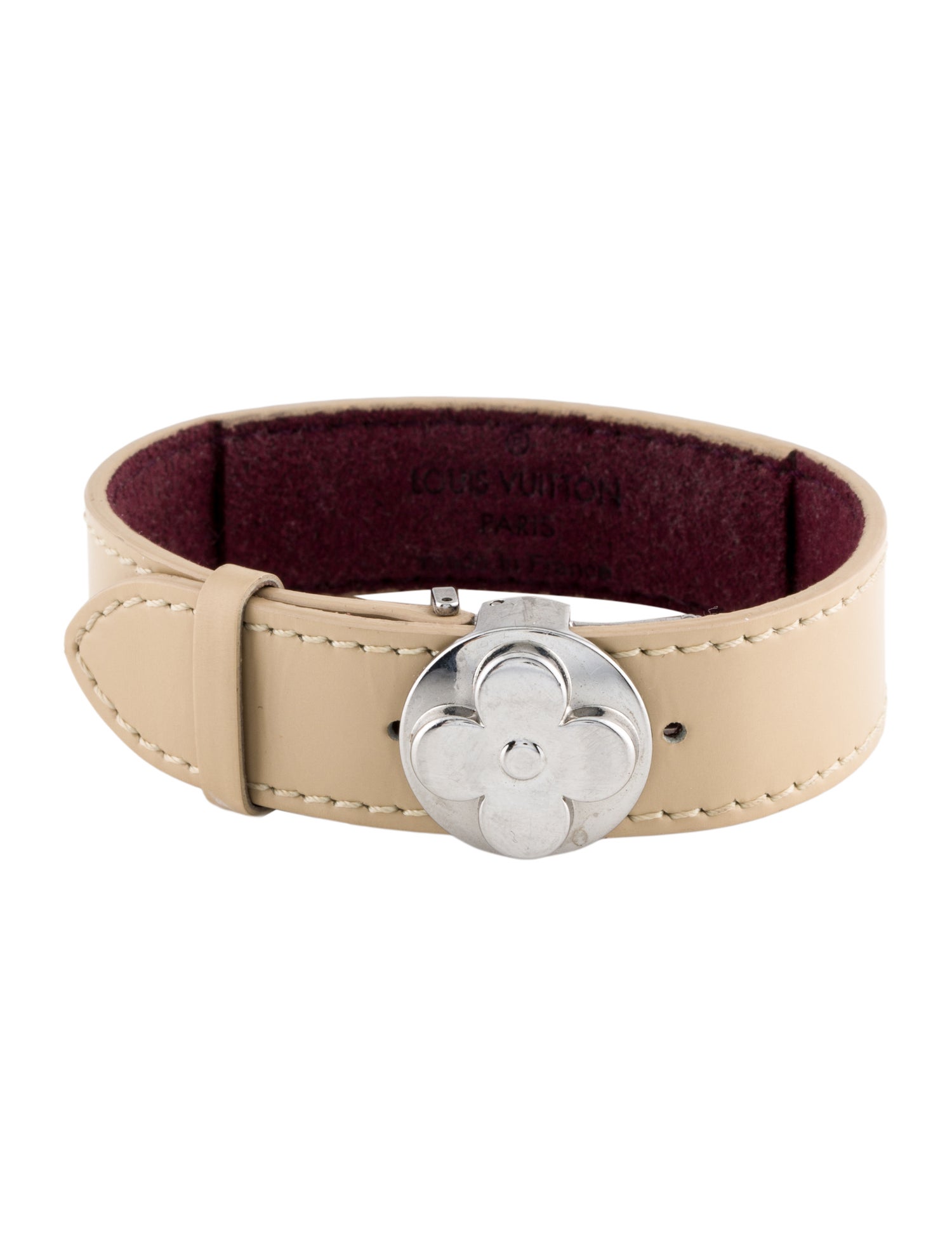 Louis Vuitton Vintage Leather Monogram Wish Bracelet