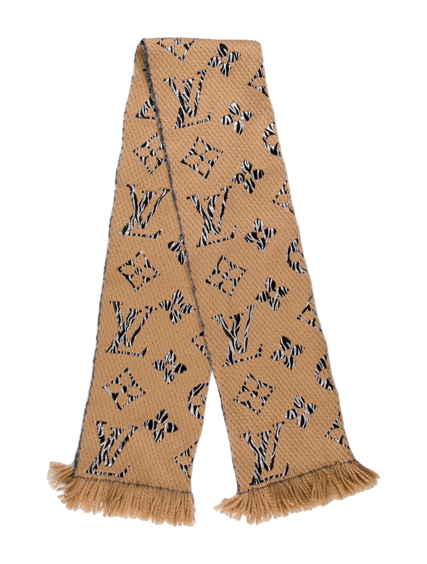 Louis Vuitton Logomania Wool Scarf w/ Tags