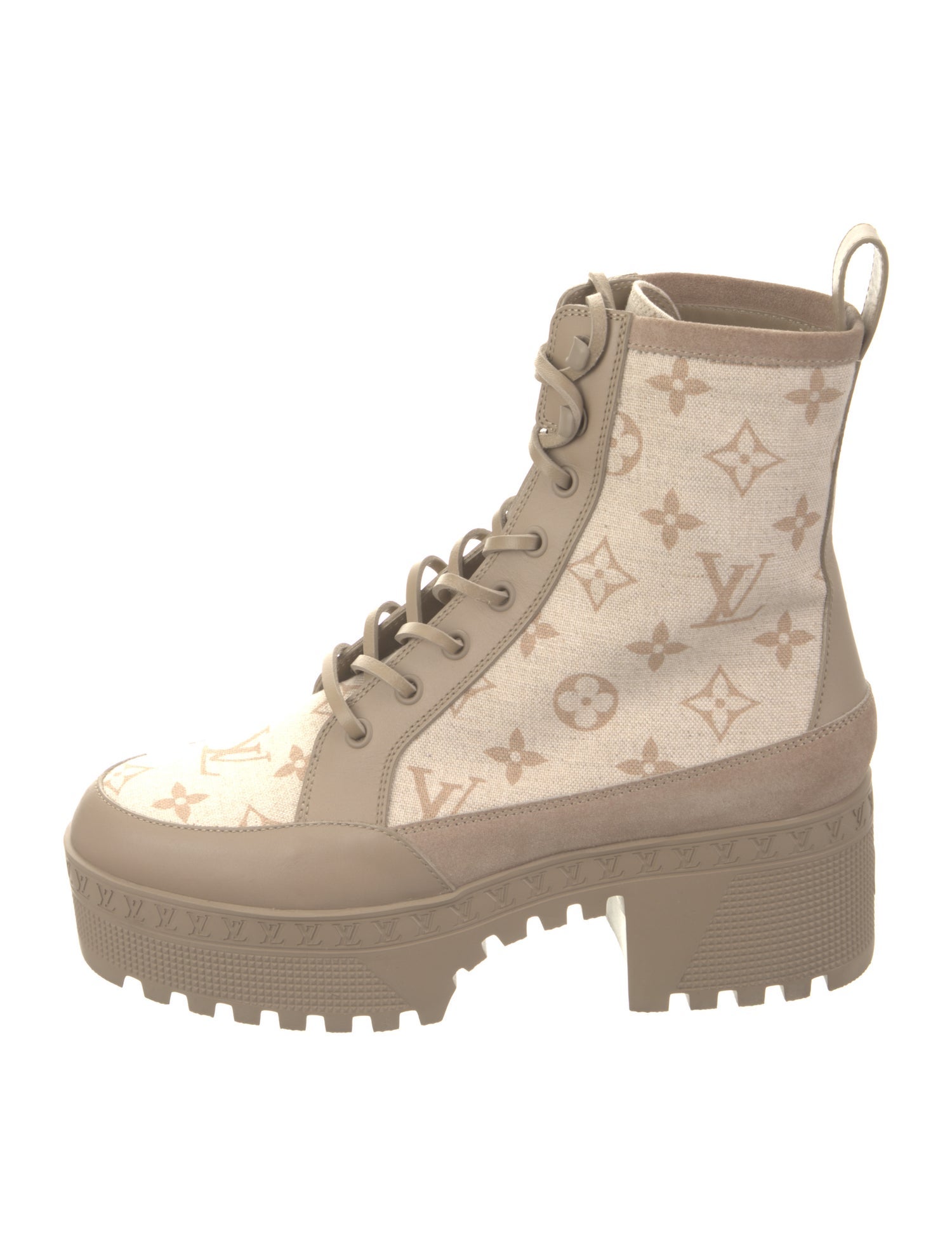 Louis Vuitton LV Monogram Canvas Combat Boots