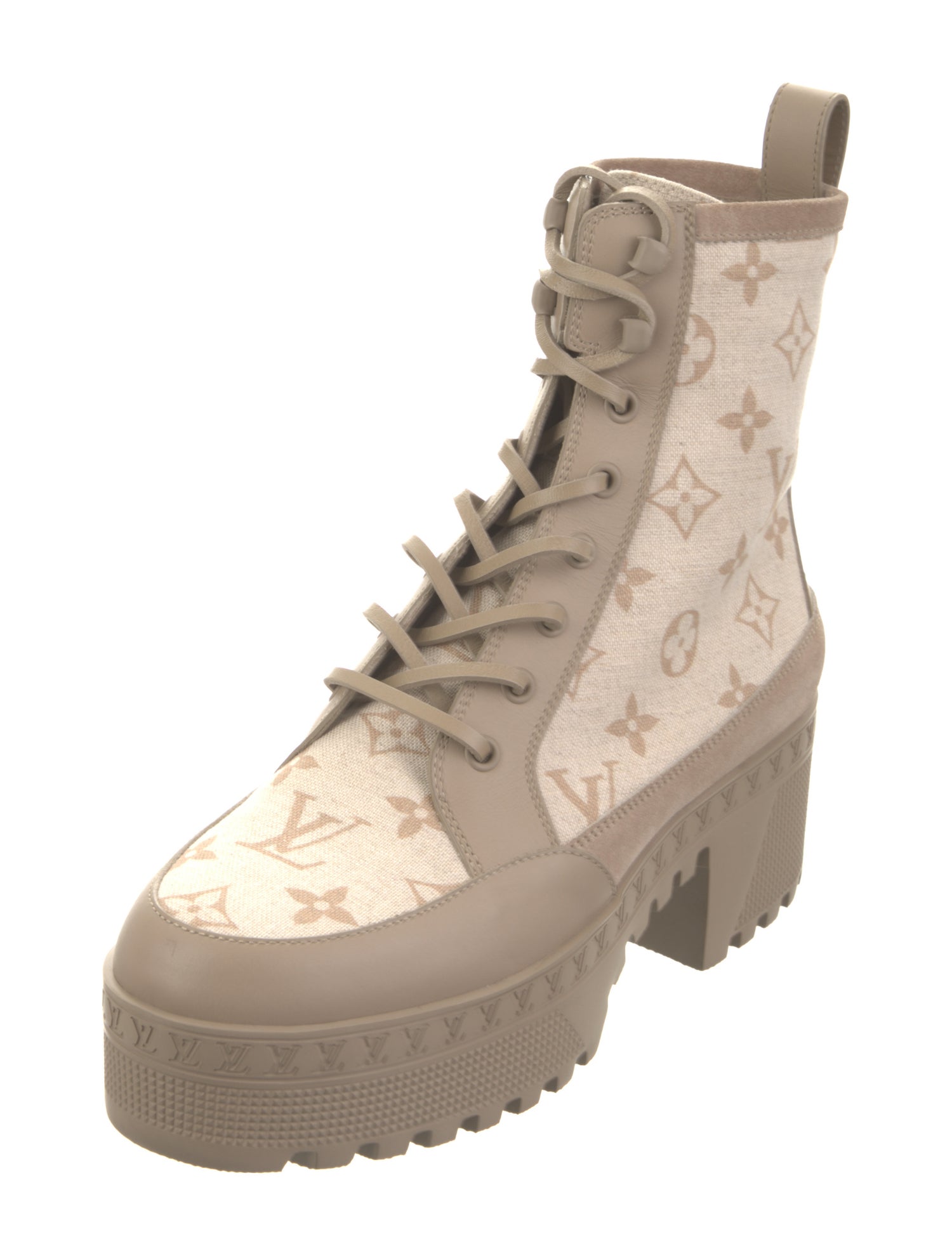 Louis Vuitton LV Monogram Canvas Combat Boots