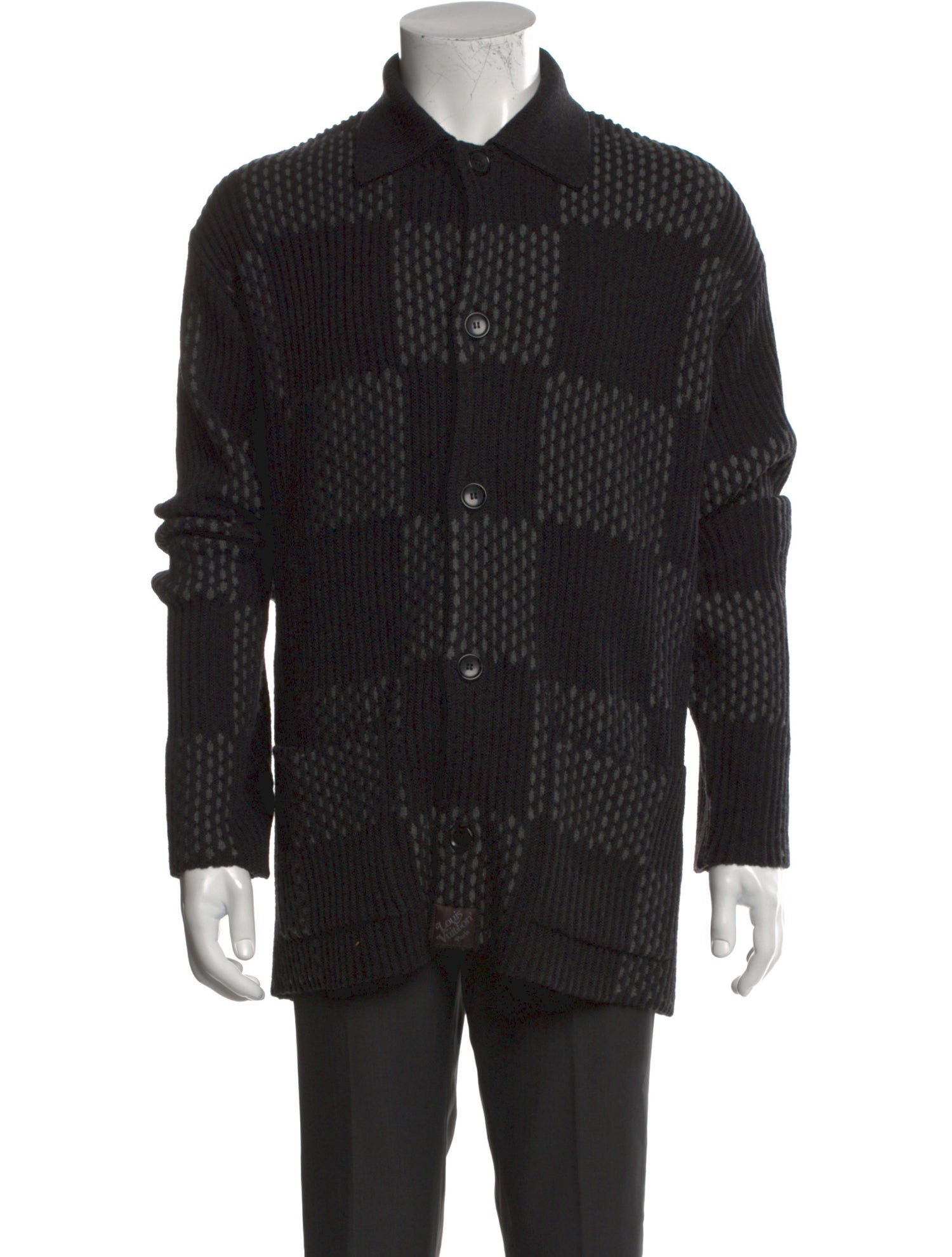 Louis Vuitton 2020 Damier Graphite Pattern Cardigan