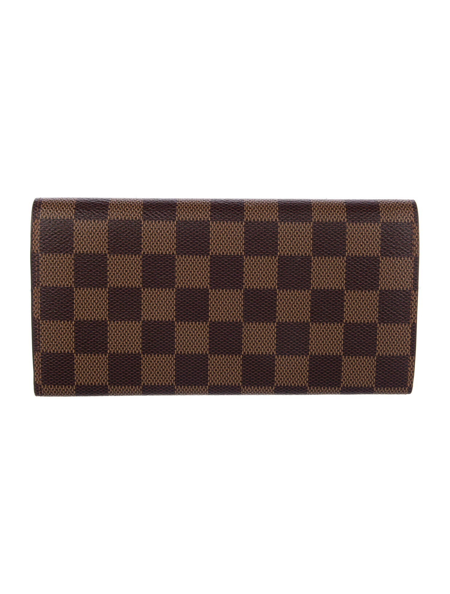 Louis Vuitton Damier Ebene Pattern Coated Canvas Emilie Wallet