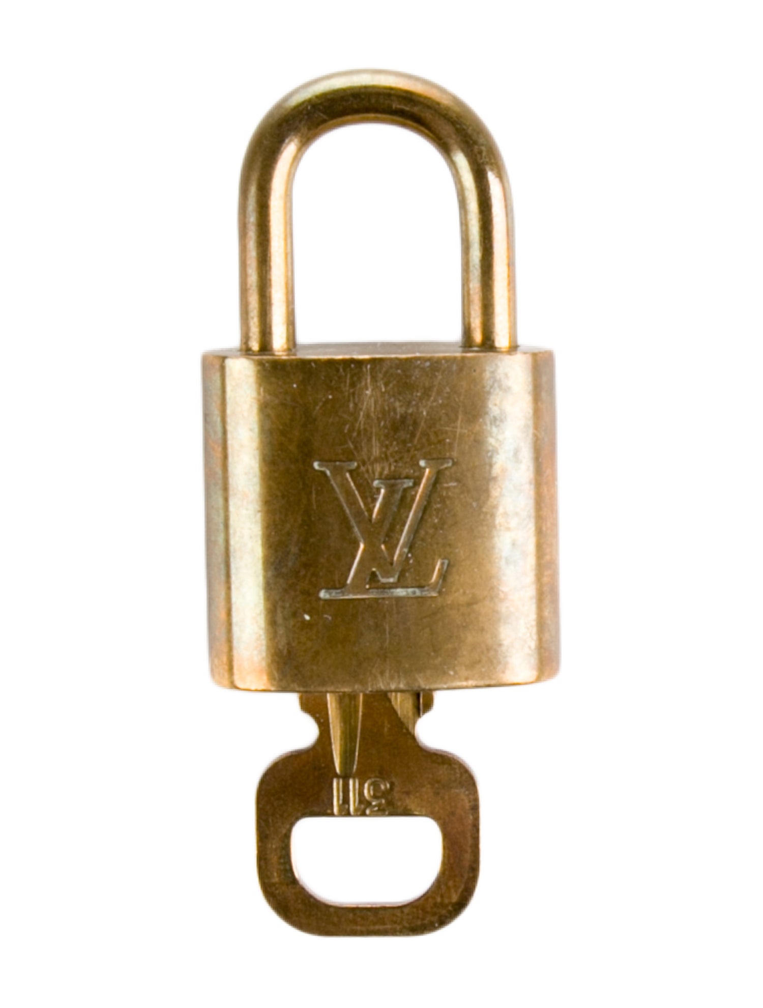 Louis Vuitton Brass Lock & Key Set