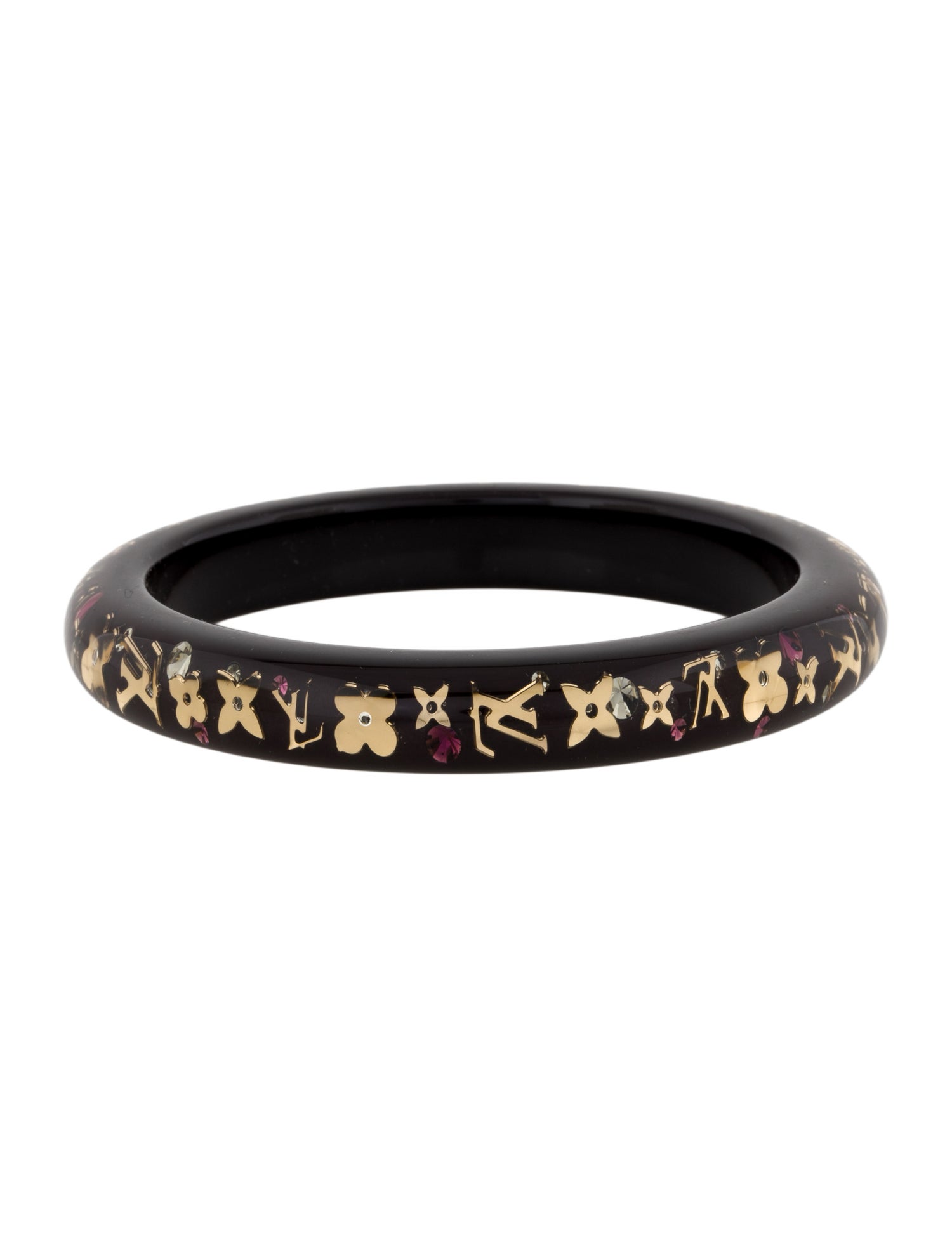 Louis Vuitton Resin & Crystal Inclusion Bangle Bracelet