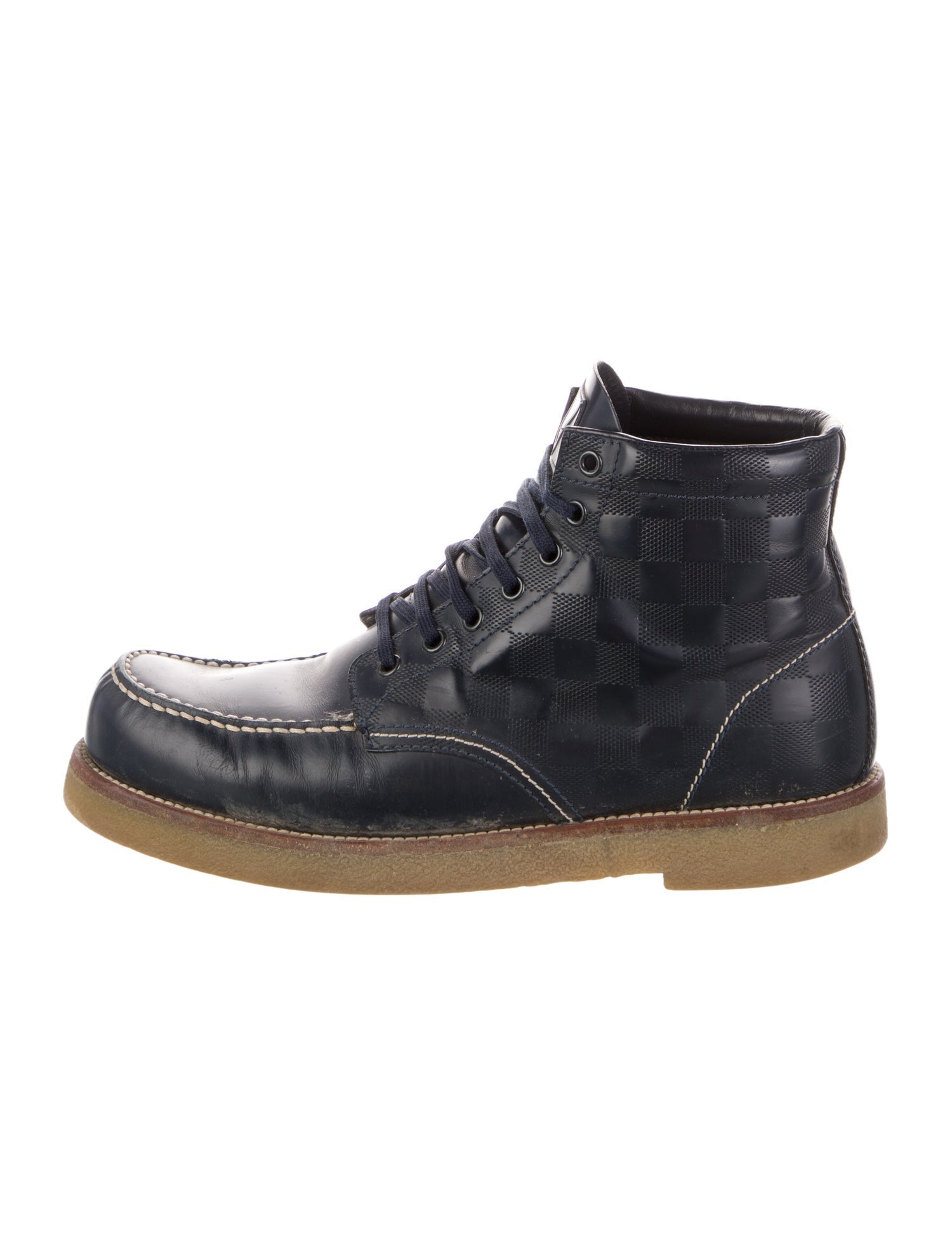 Louis Vuitton Leather Lace-Up Boots