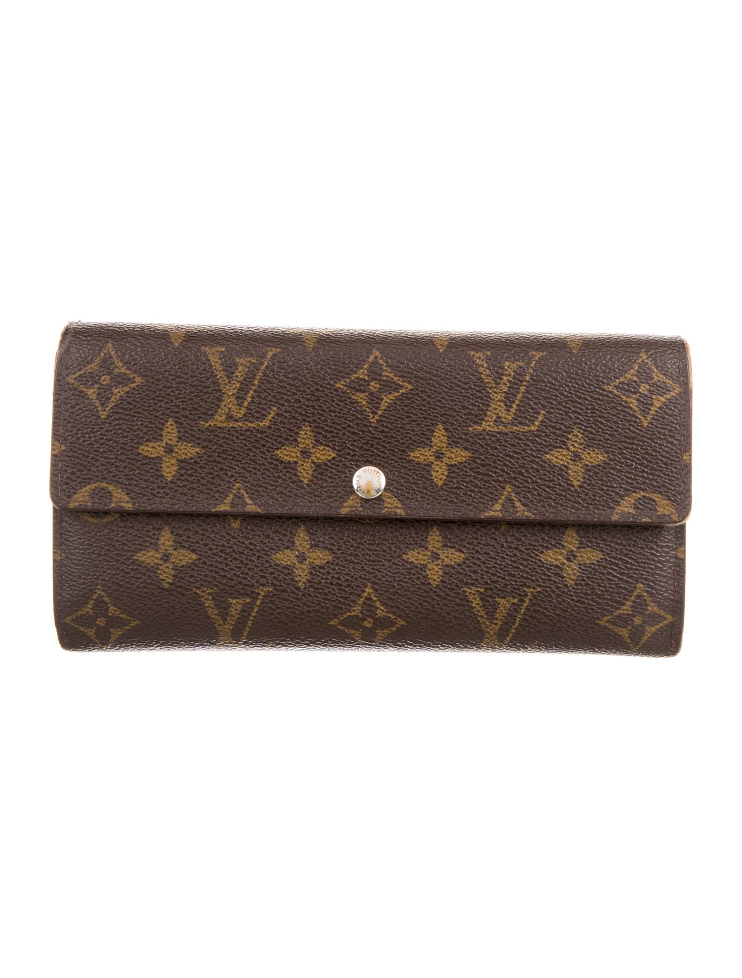 Louis Vuitton LV Monogram Coated Canvas Sarah Wallet