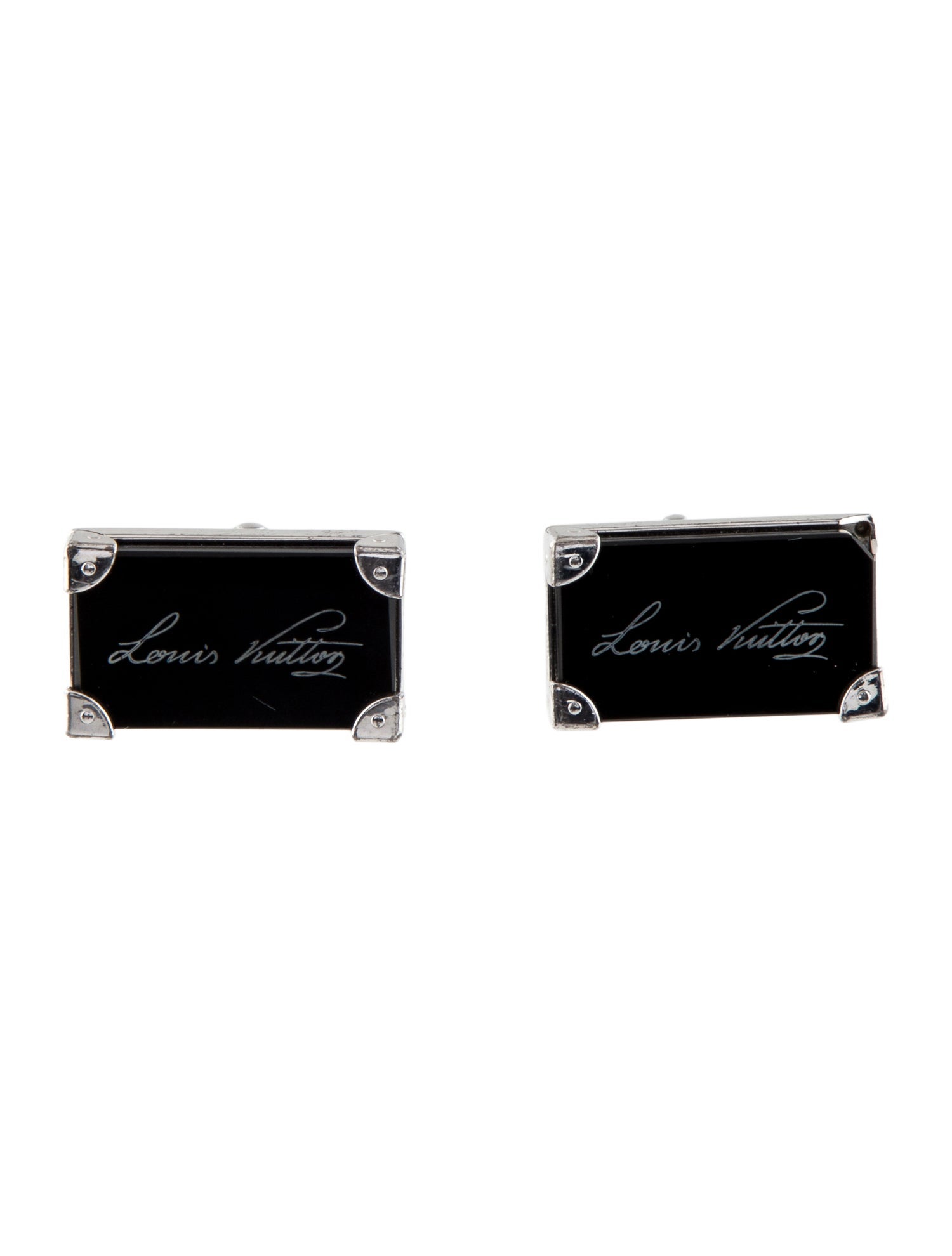 Louis Vuitton Onyx Petite Malle Trunk Cufflinks