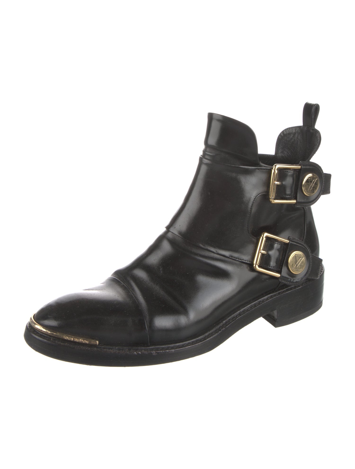 Louis Vuitton Leather Moto Boots