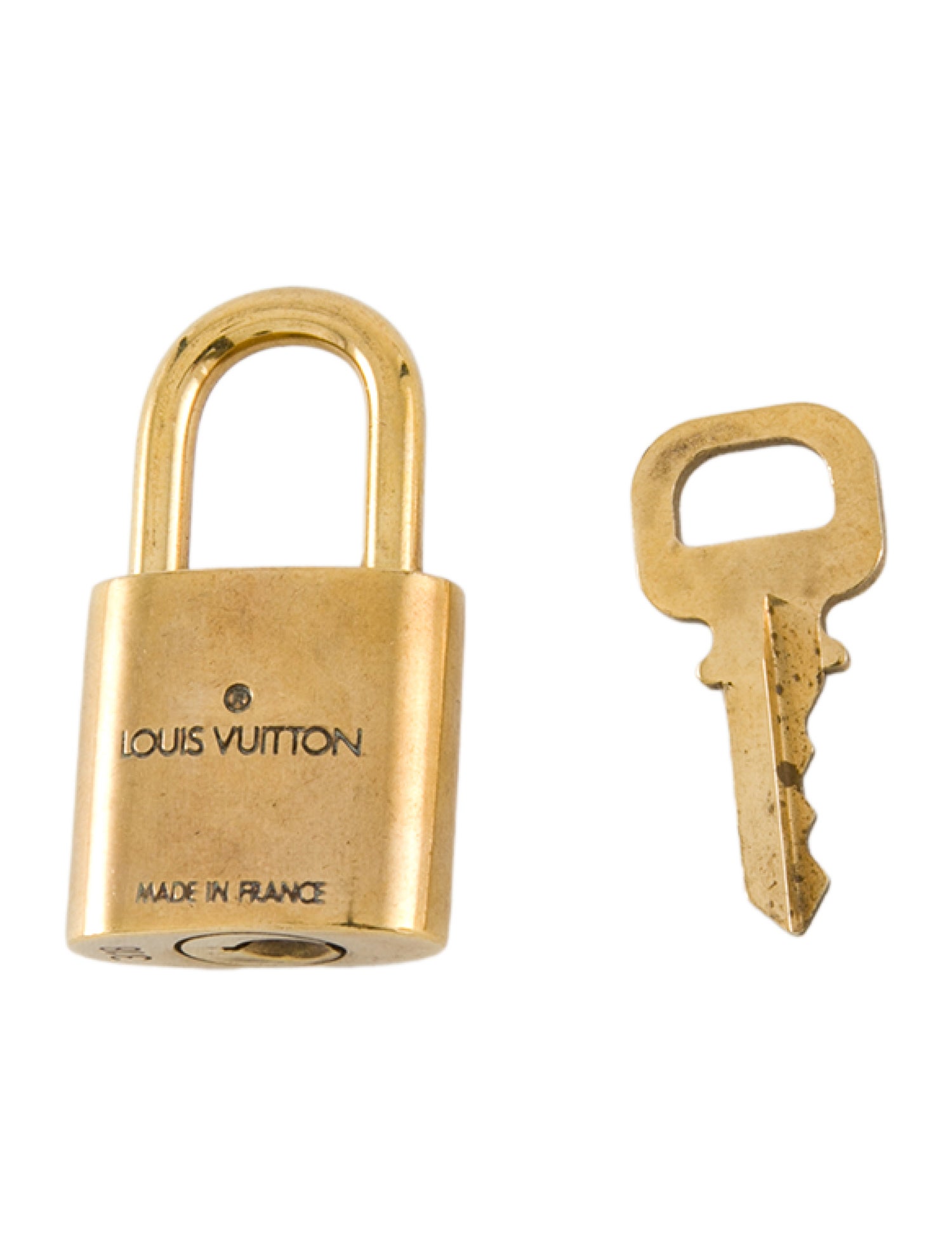 Louis Vuitton Brass Lock & Key Set