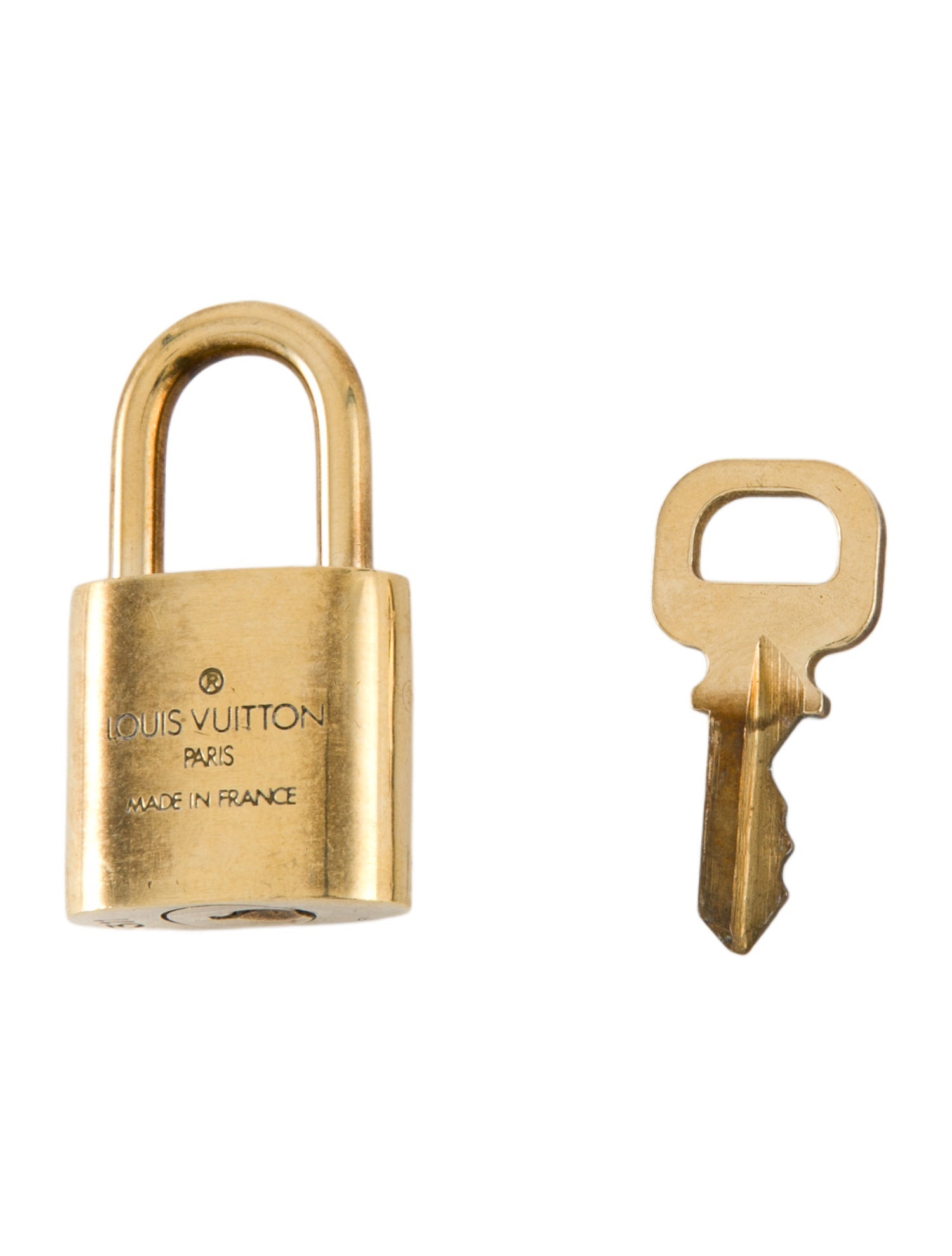 Louis Vuitton Brass Lock & Key Set