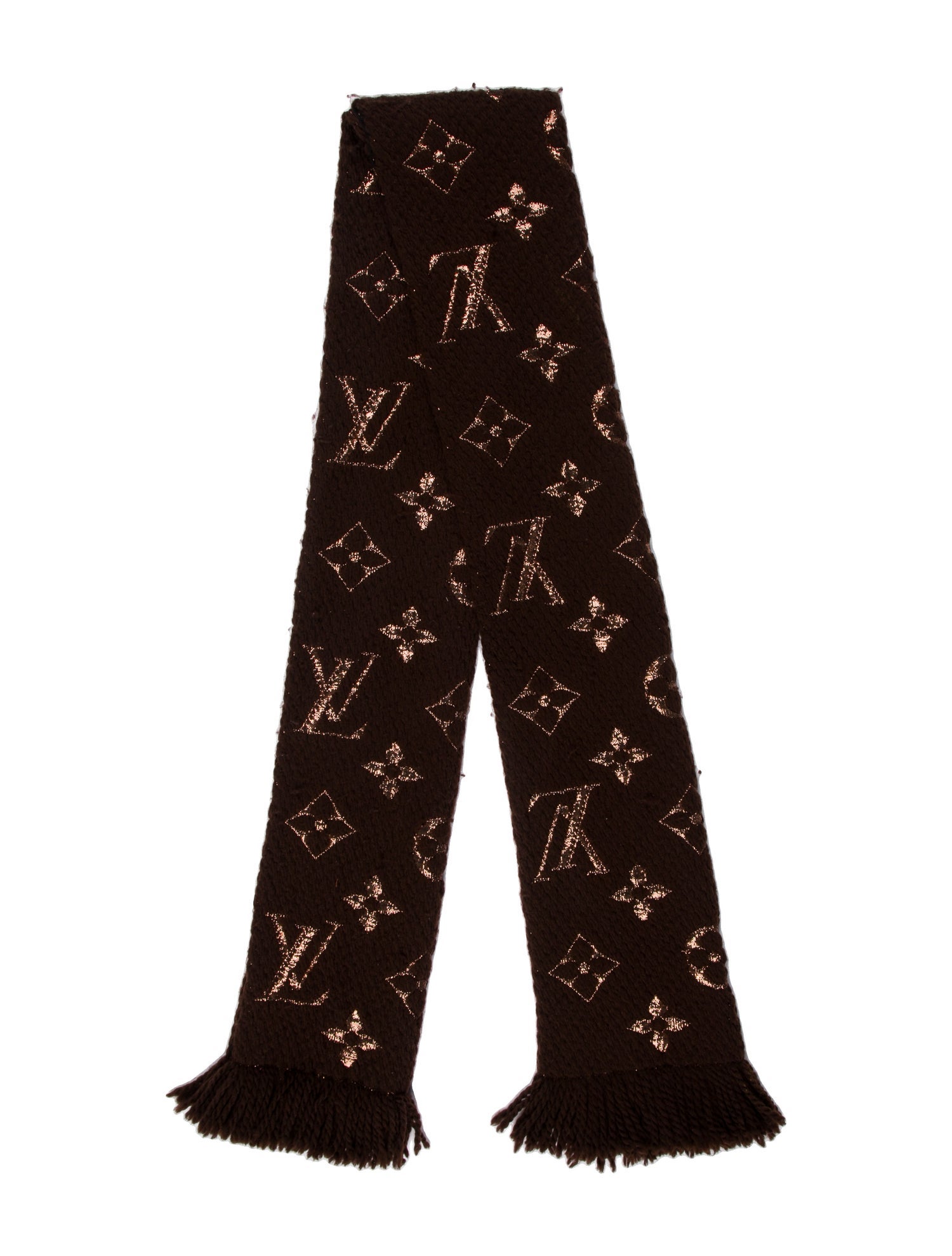 Louis Vuitton Monogram Metallic Logomania Shine Wool Wool Scarf