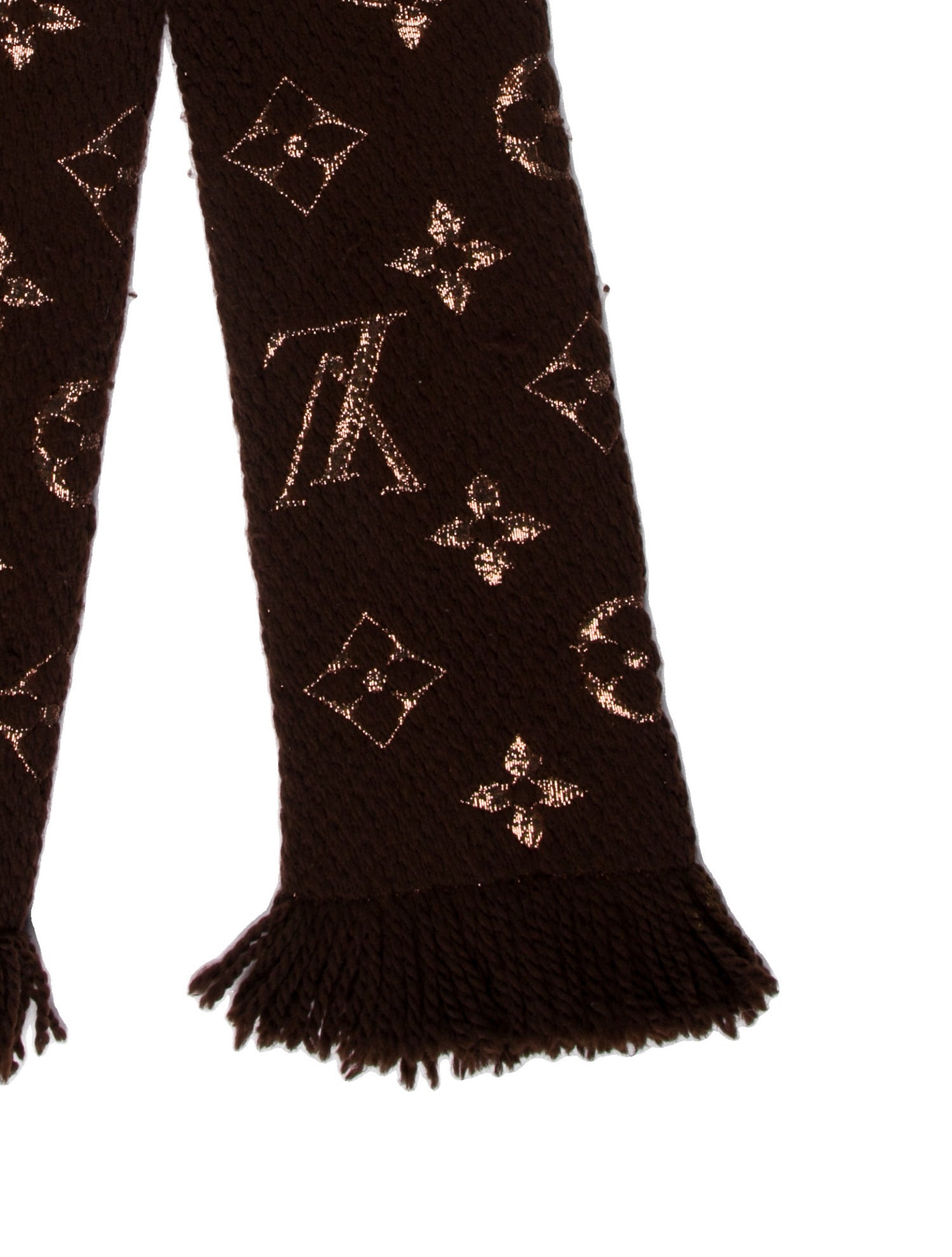 Louis Vuitton Monogram Metallic Logomania Shine Wool Wool Scarf