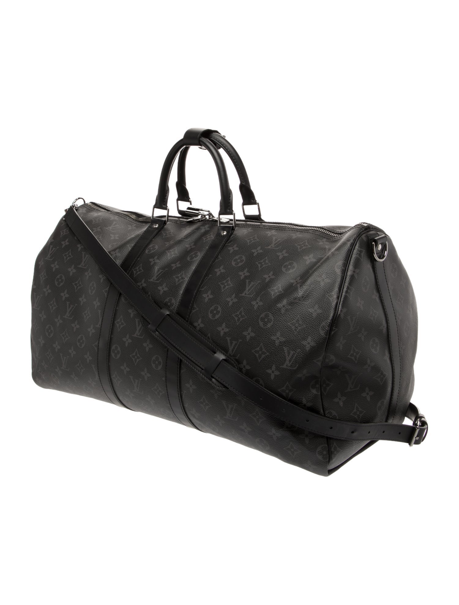 Louis Vuitton Coated Canvas Monogramed Keepall Bandouliere 55
