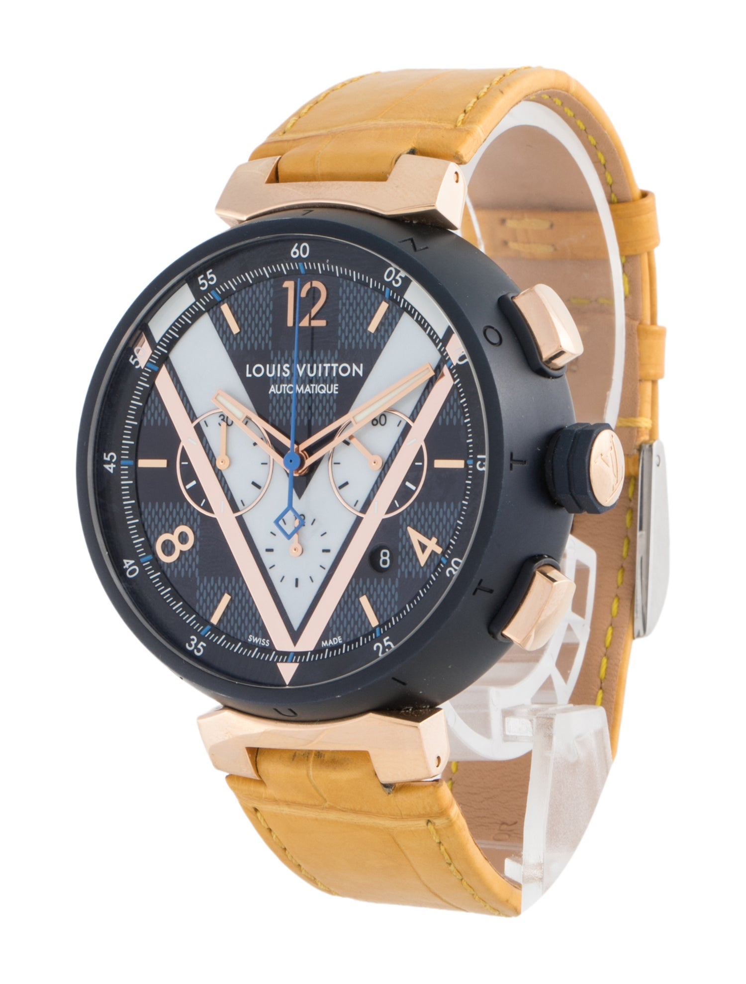 Louis Vuitton Tambour Damier Cobalt Watch