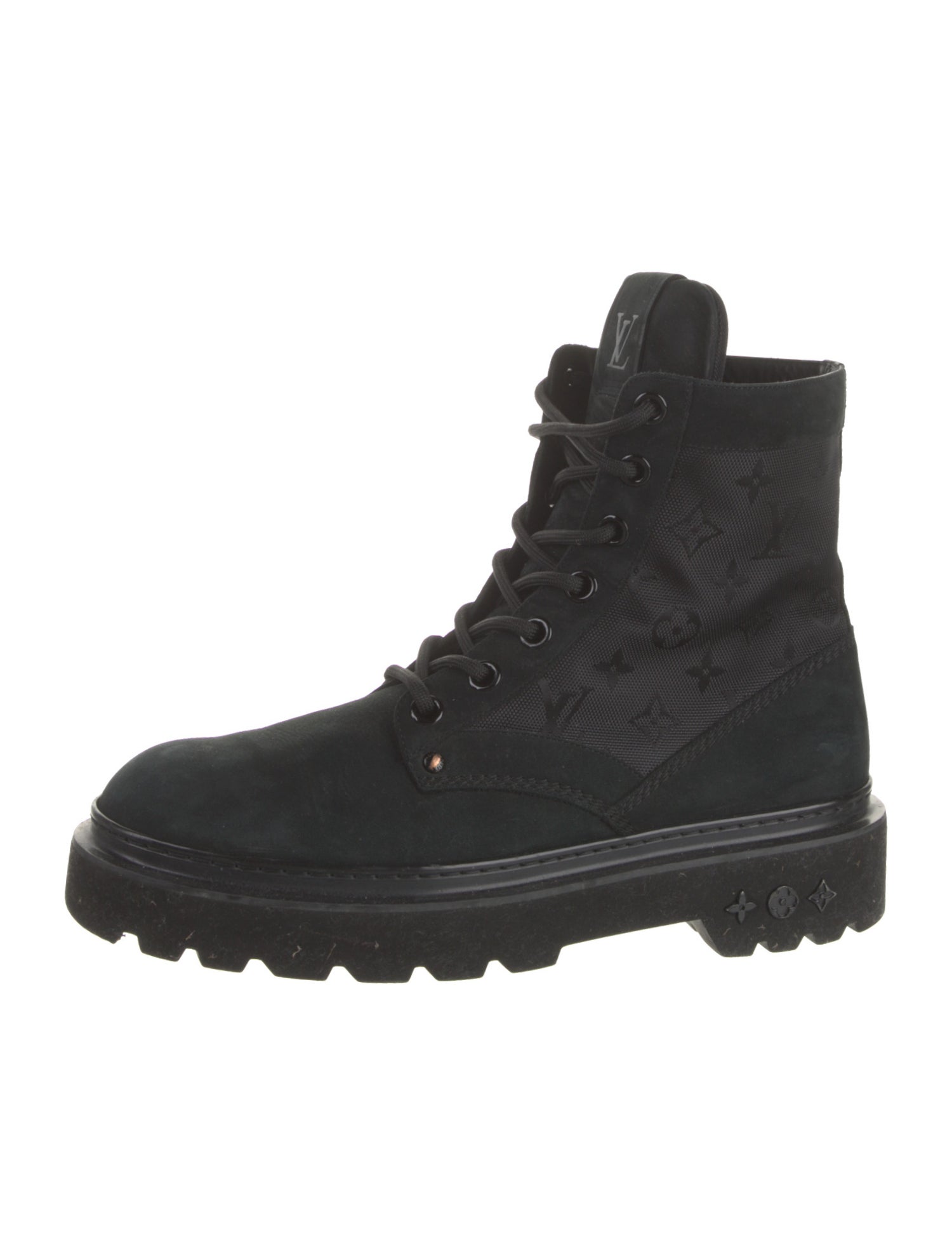 Louis Vuitton Suede Lace-Up Boots