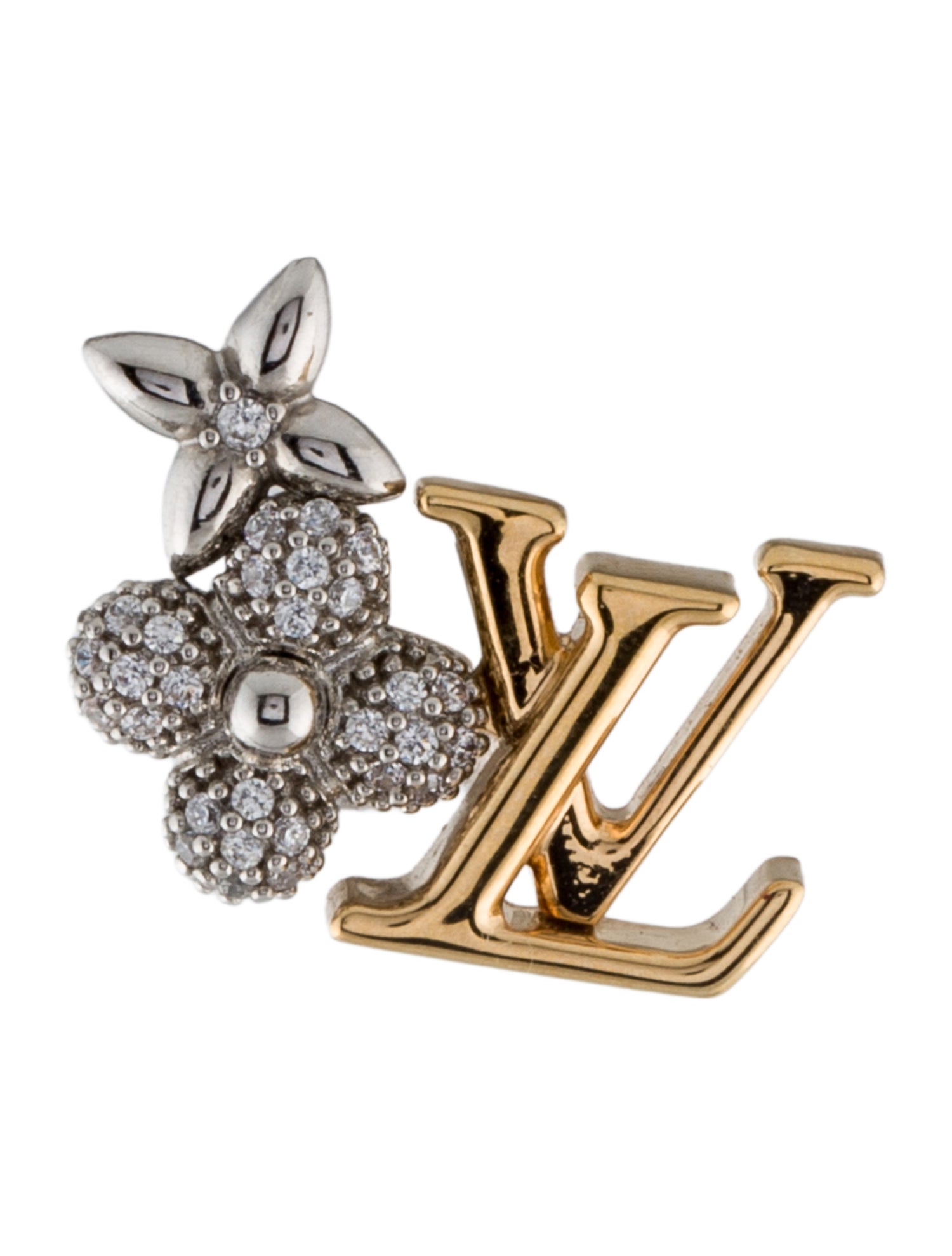 Louis Vuitton Crystal LV Gram Single Stud Earring