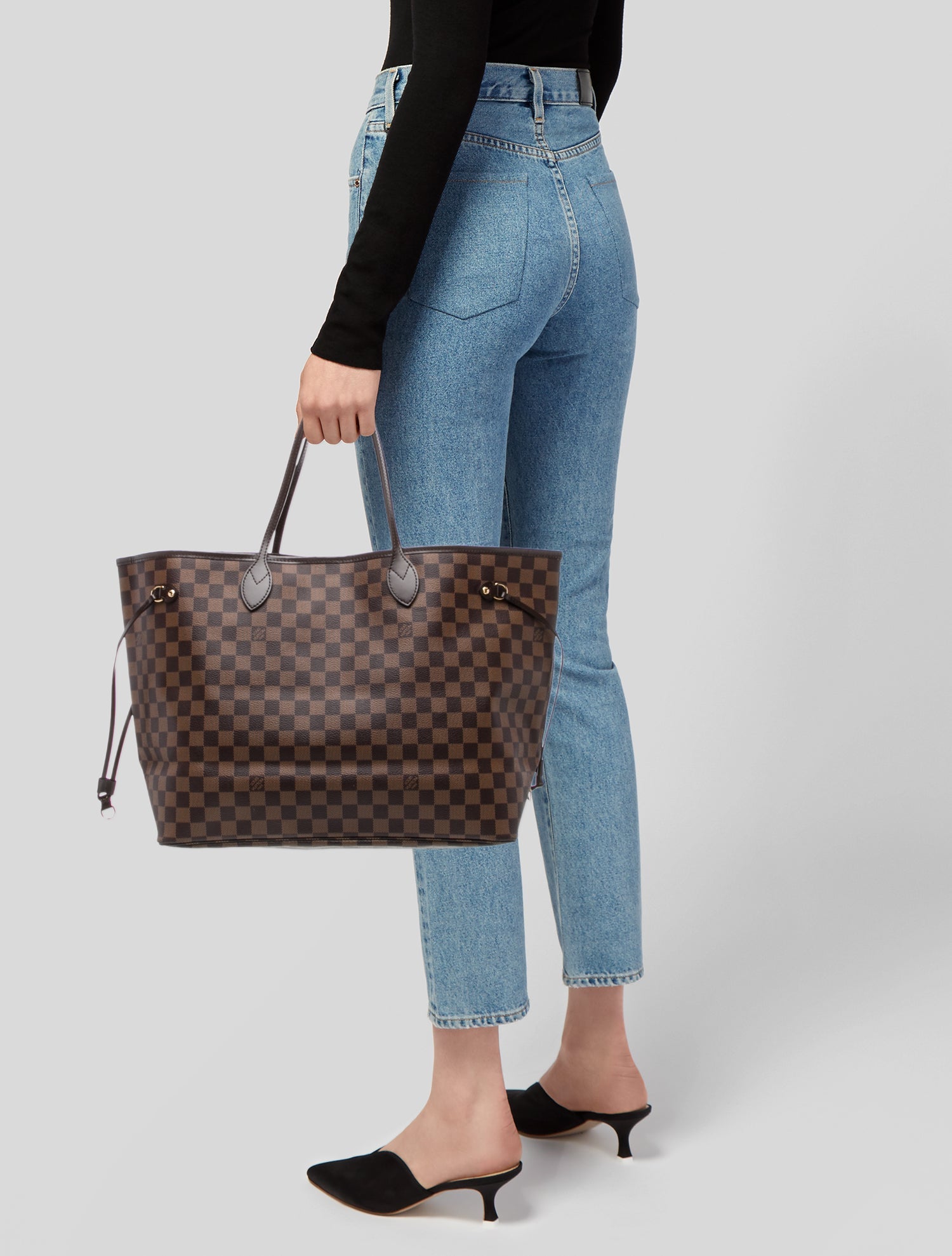 Louis Vuitton Damier Ebene Neverfull w/Pouch GM