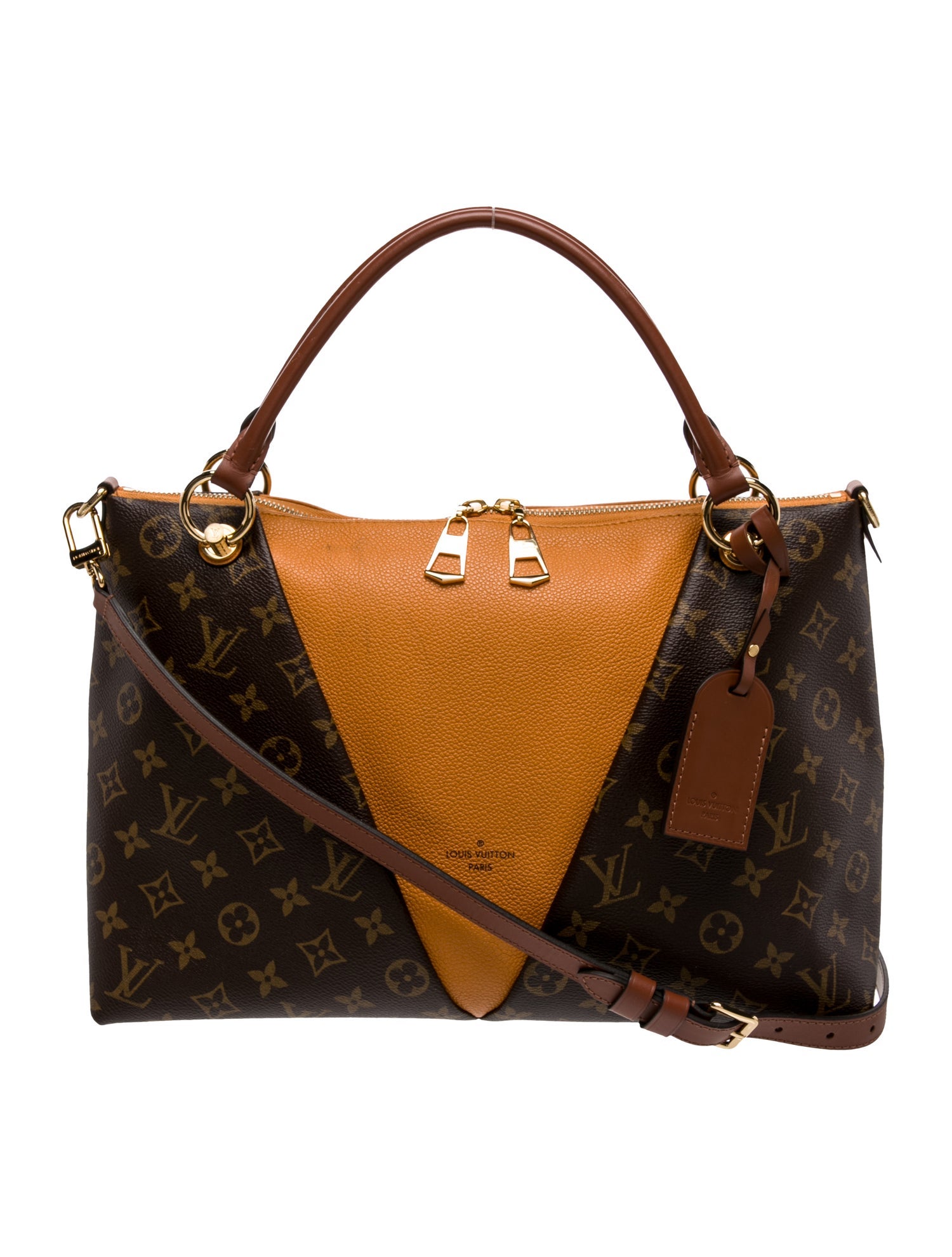 Louis Vuitton LV Monogram V Tote MM monogram canvas and leather shoulder bag