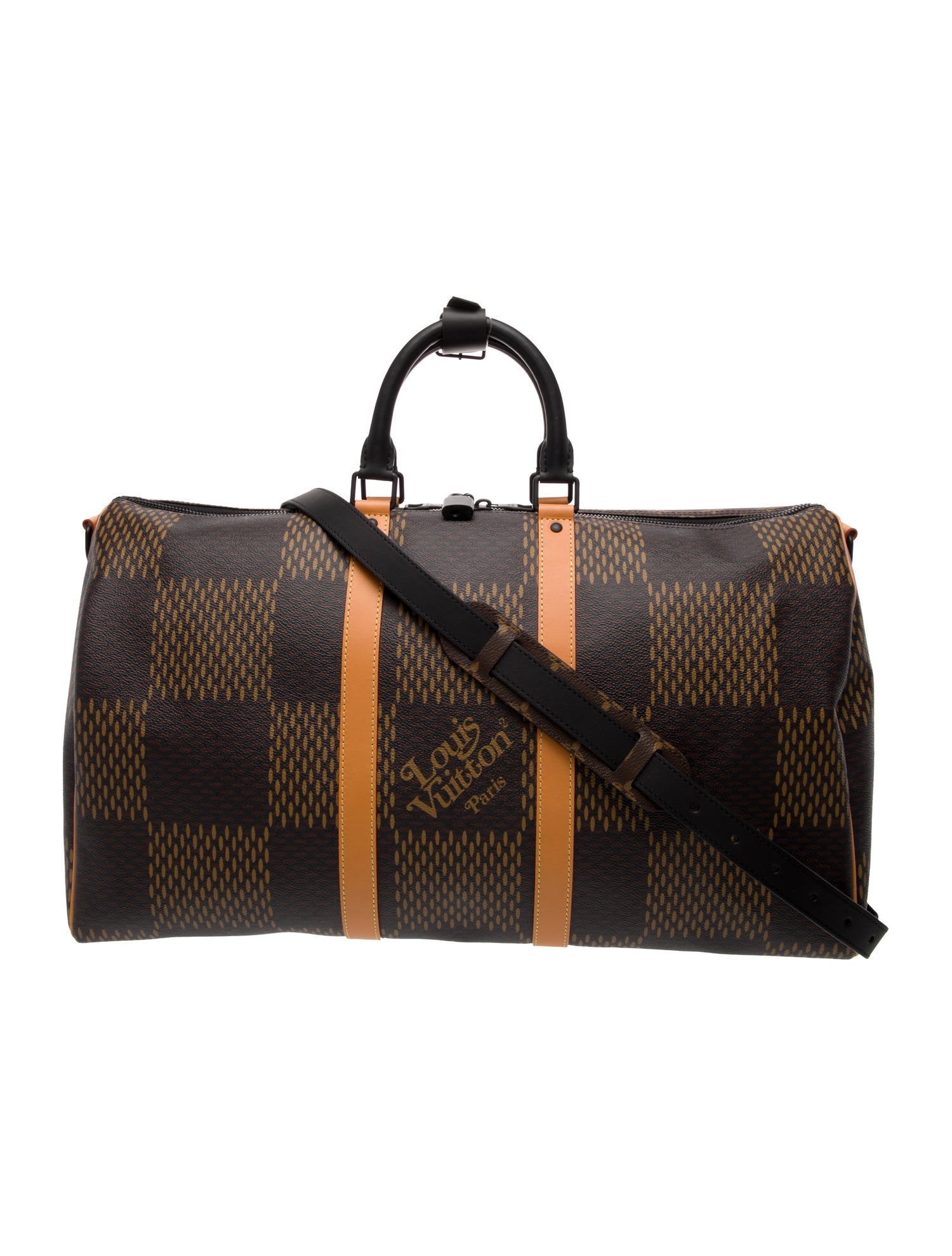 Louis Vuitton x Nigo Damier Ebene Giant Keepall Bandouliere 50