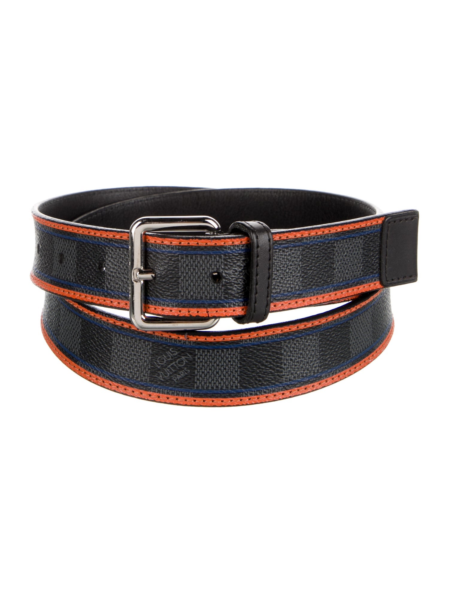 Louis Vuitton Damier Graphite Pattern Coated Canvas Belt