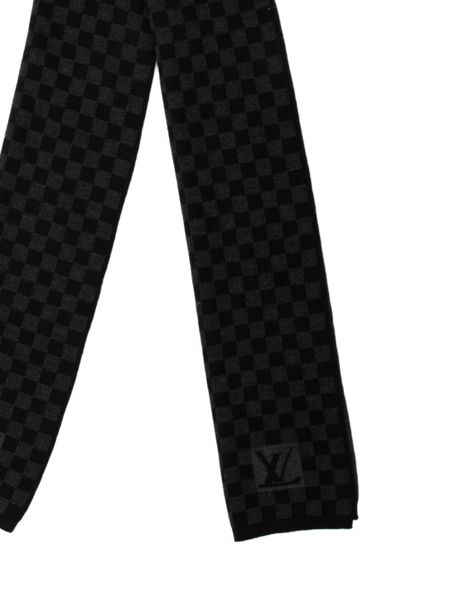 Louis Vuitton Wool Damier Graphite Pattern Scarf